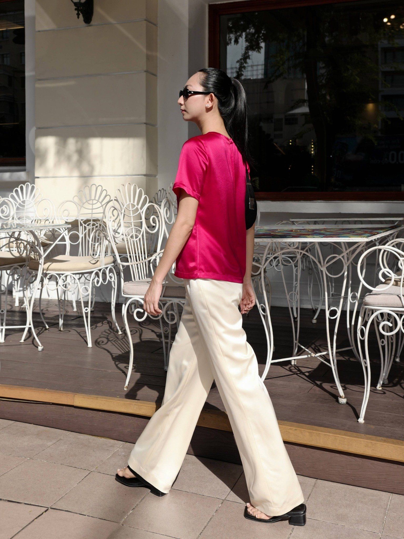  Áo lụa | Mauve Premium silk tee 