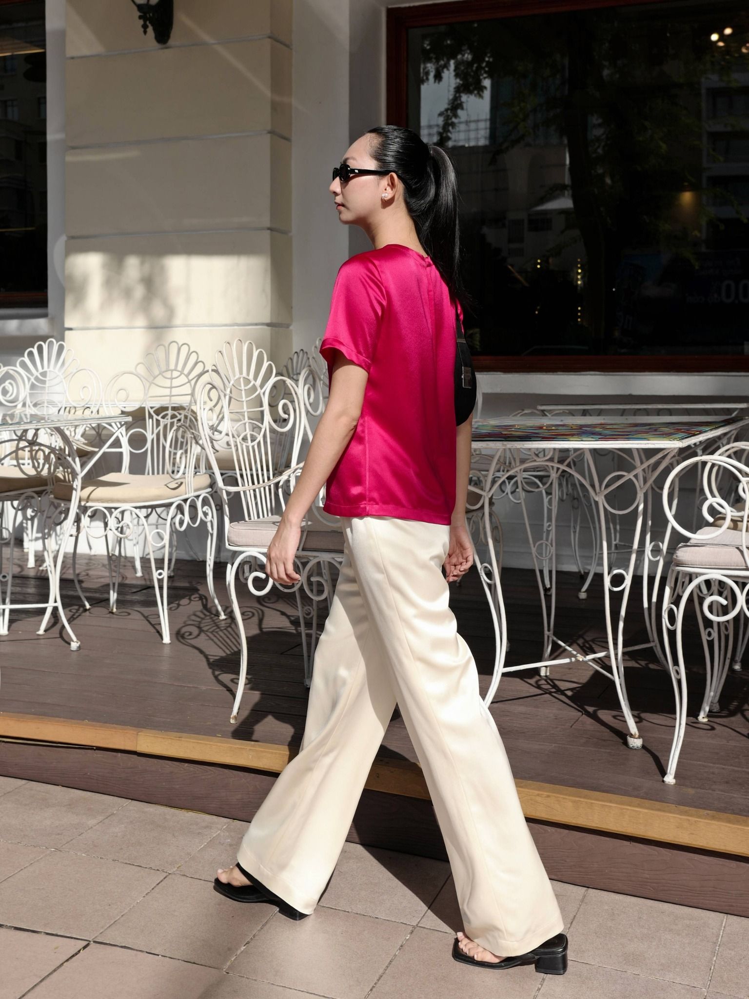  Áo lụa | Mauve Premium silk tee 