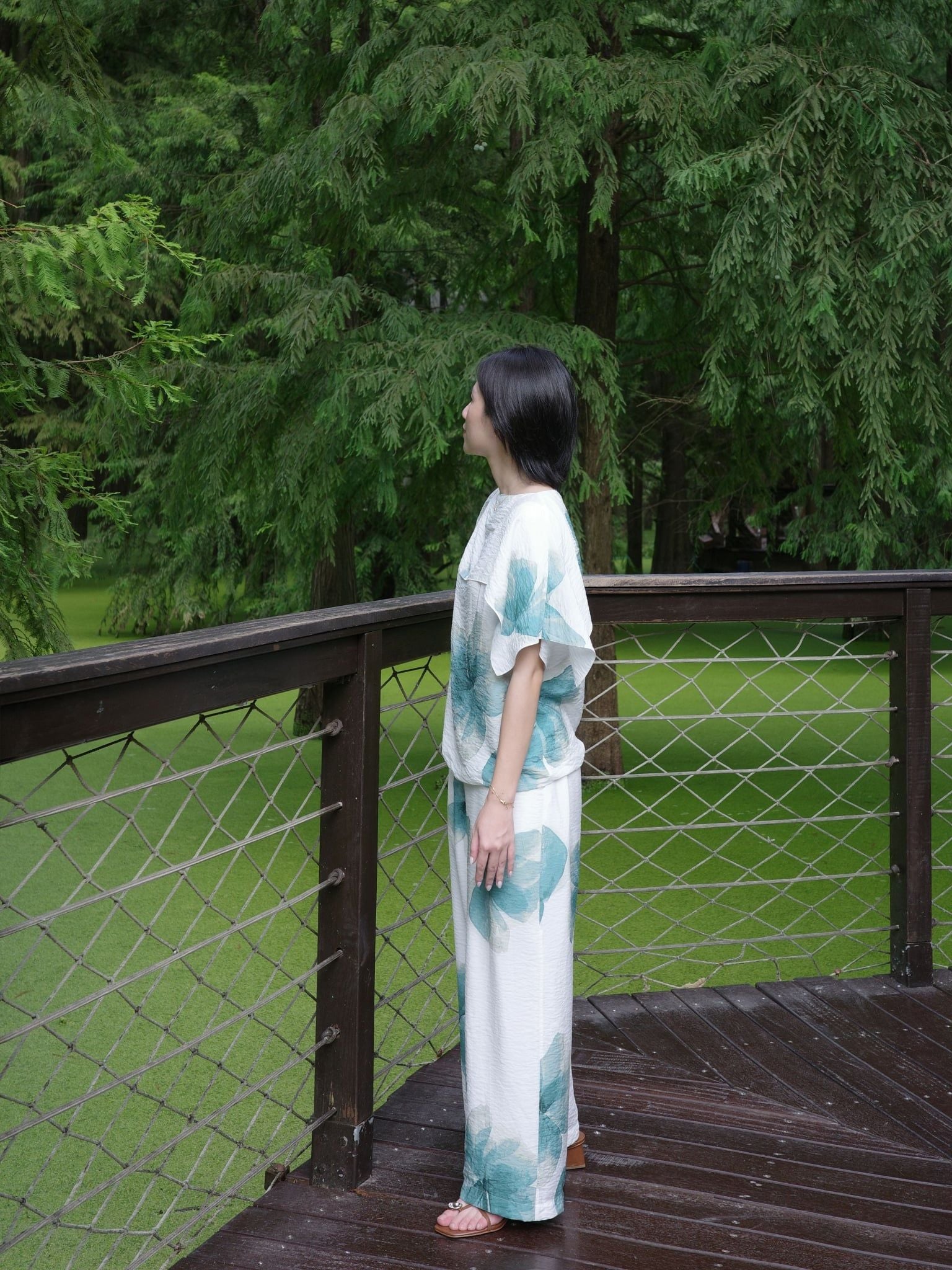  Áo cotton tơ hoa | Mauve Country top 