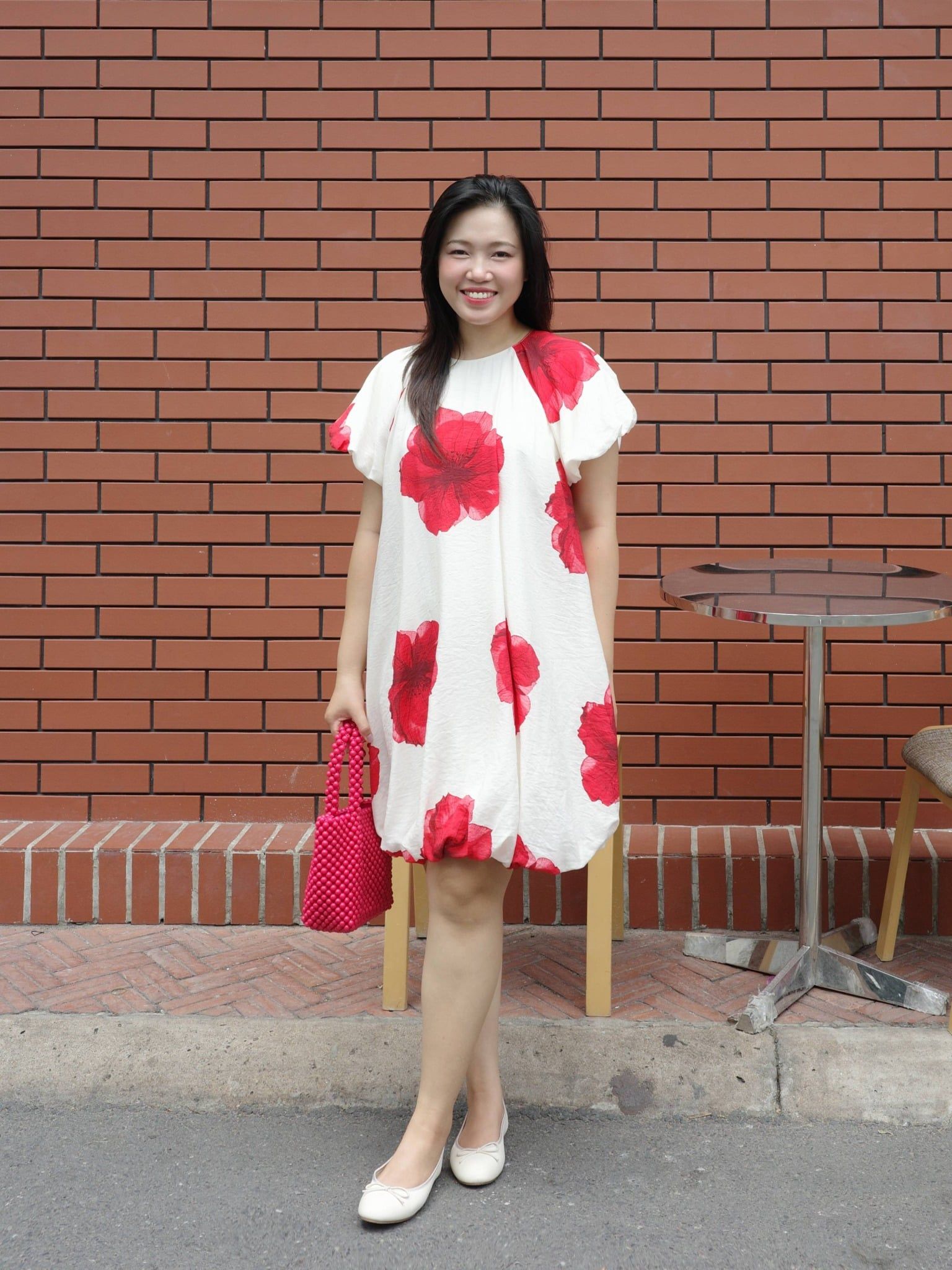  Đầm hoa dáng bí | Mauve Hibicus dress 