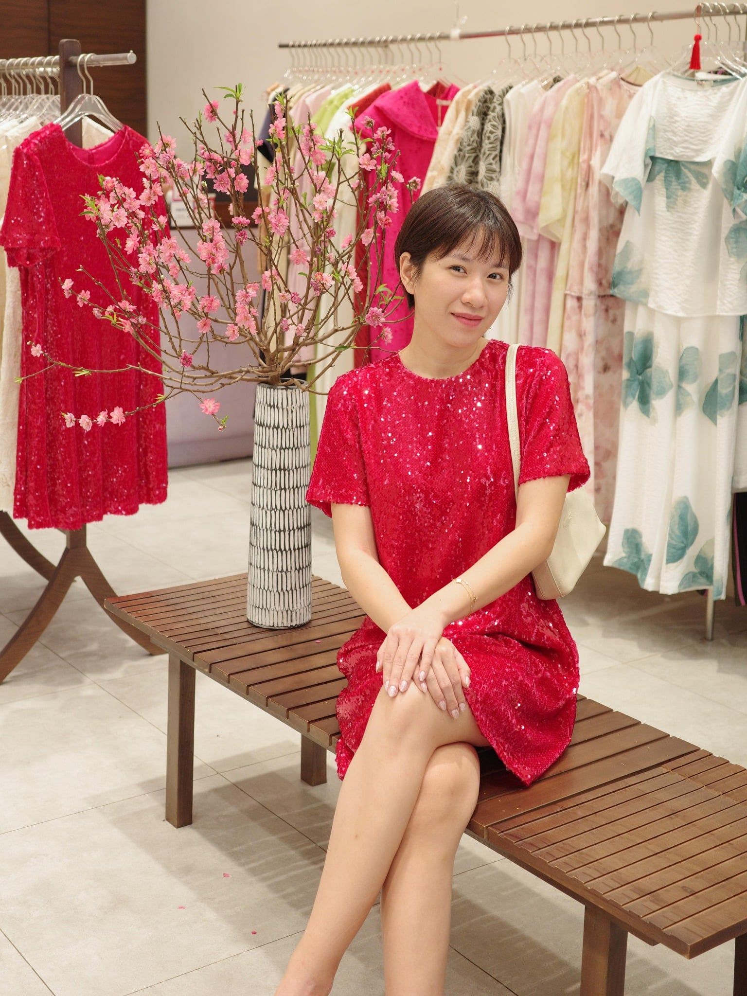  Đầm kim sa ngắn | Mauve Holly dress 