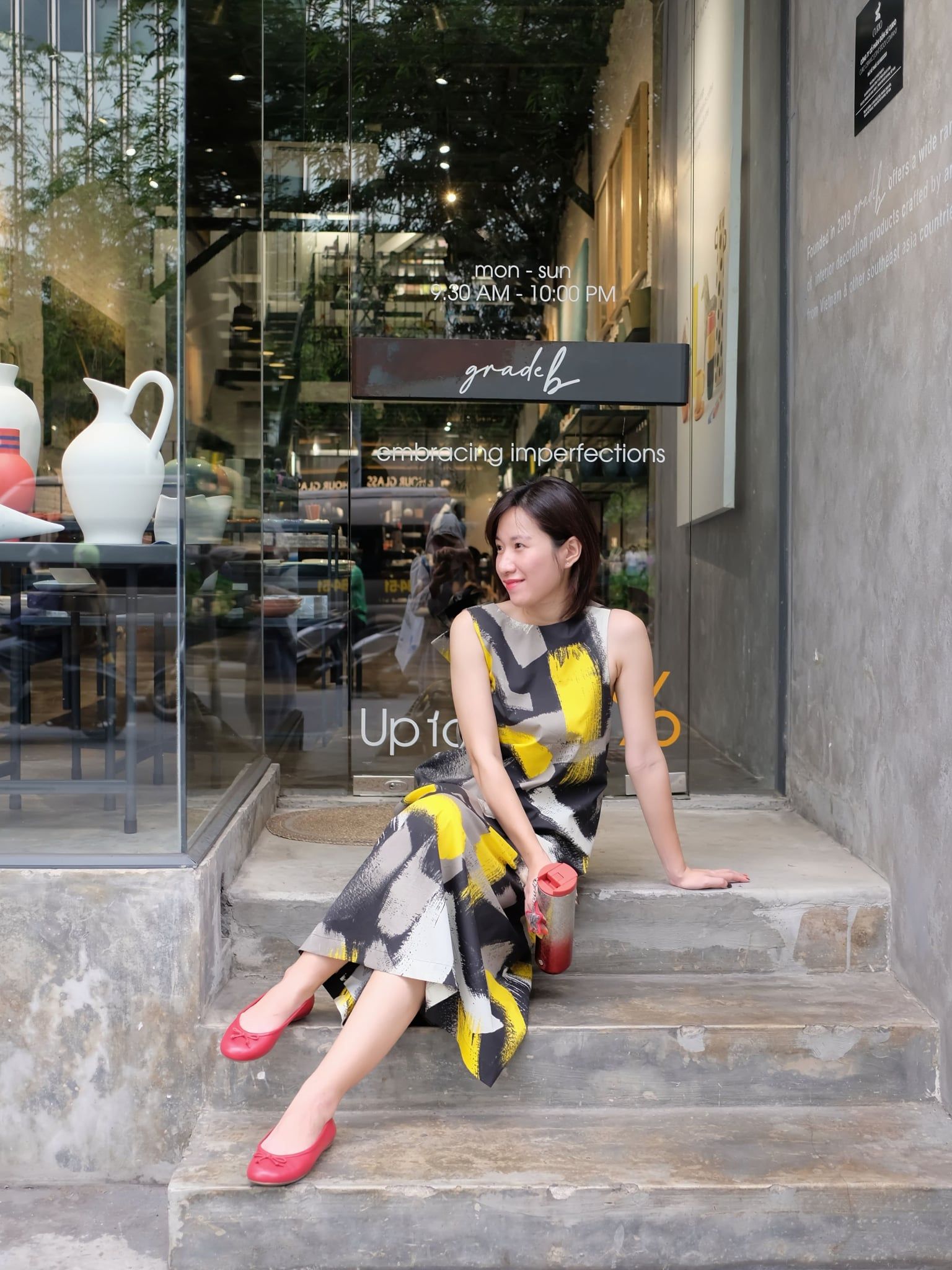  Đầm cotton nơ 3D | Mauve Bowie dress 