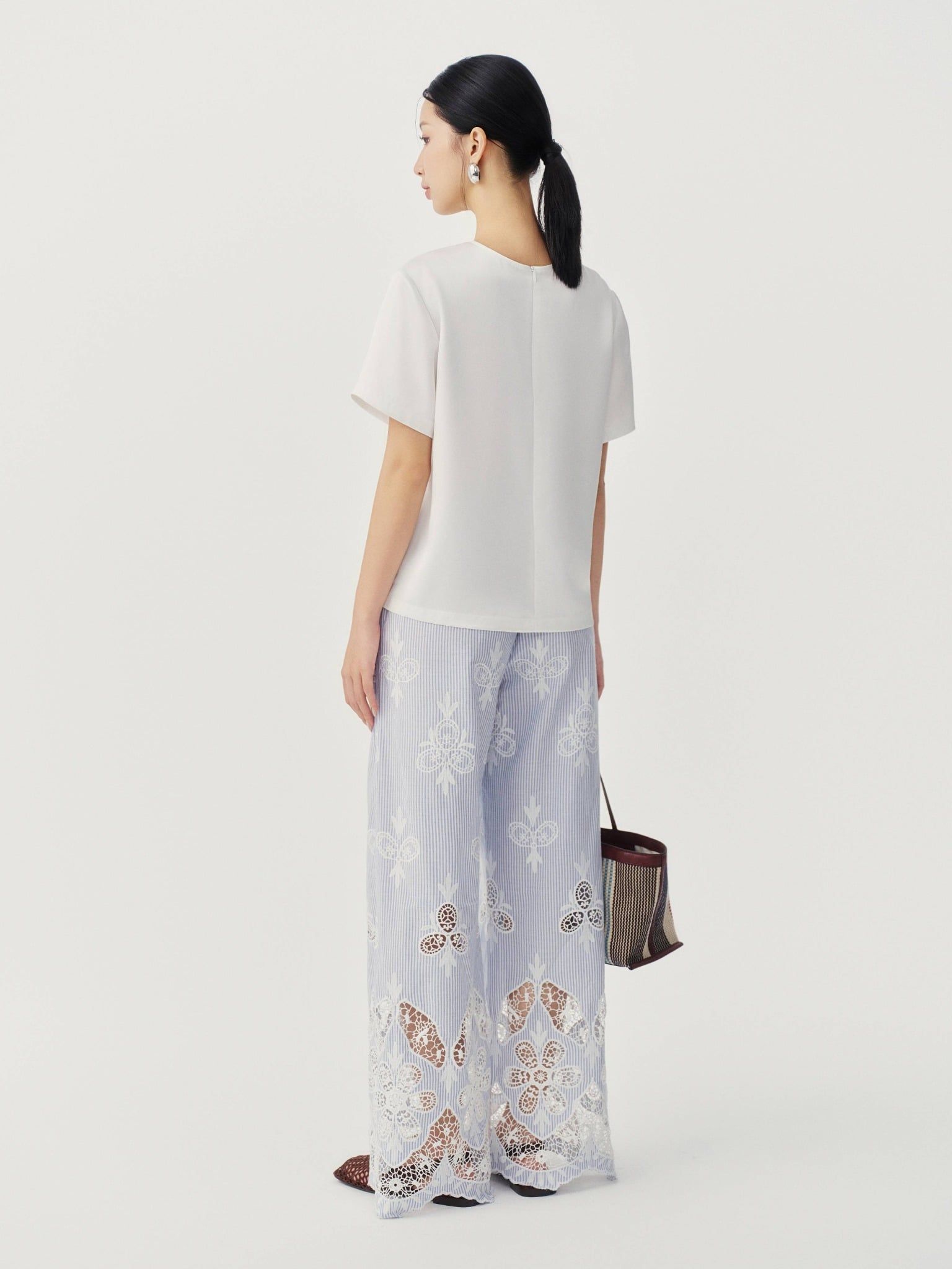  Áo lụa dáng suông | Mauve Silk T-shirt 