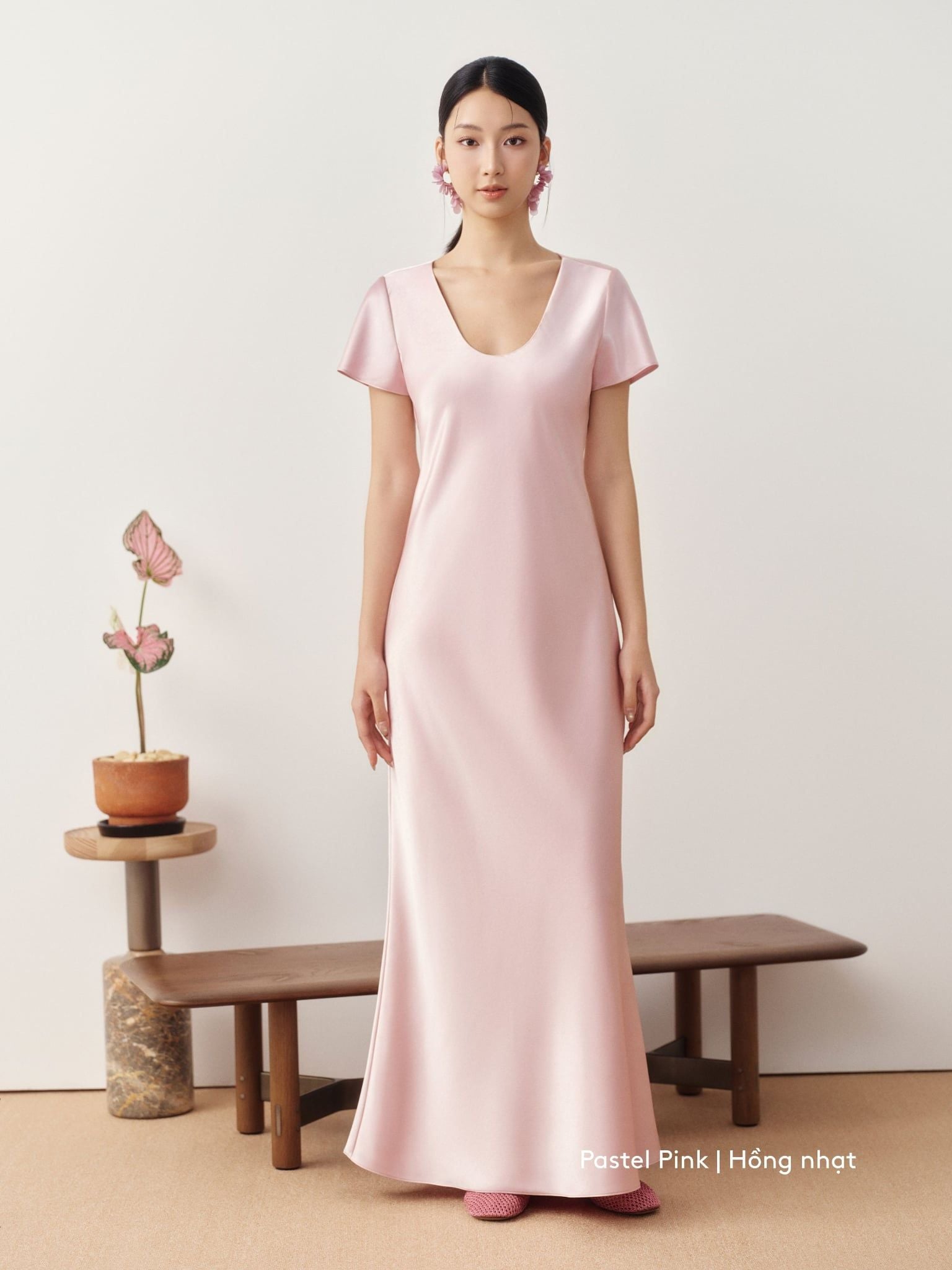  Đầm Uyên Ngư lụa 2 lớp | Mauve Mermaid Silk dress 