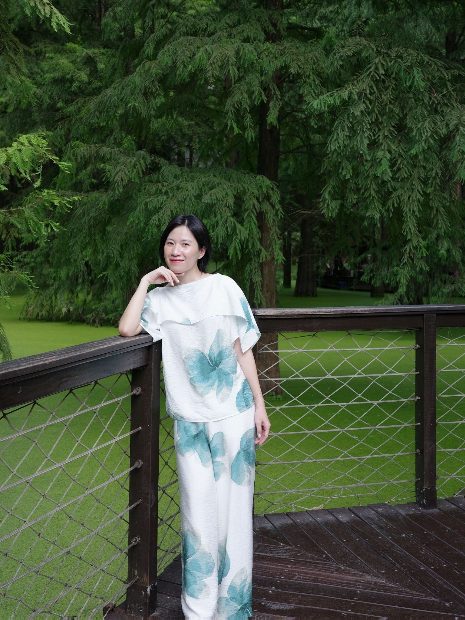  Áo cotton tơ hoa | Mauve Country top 