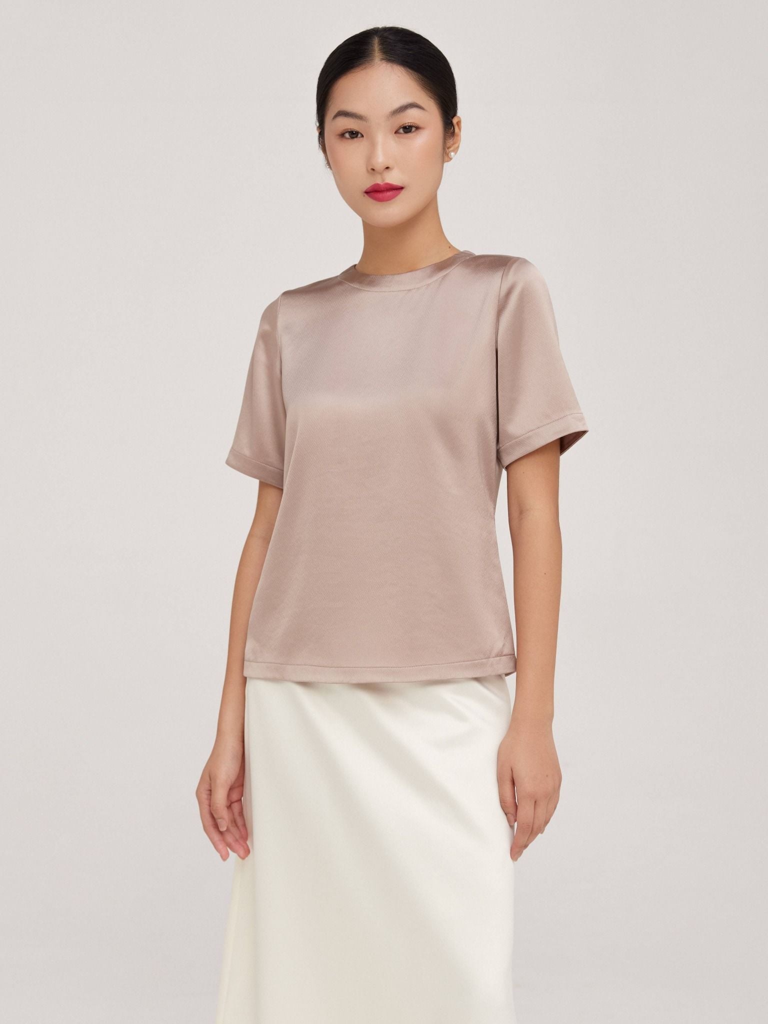  Áo lụa | Mauve Premium silk tee 