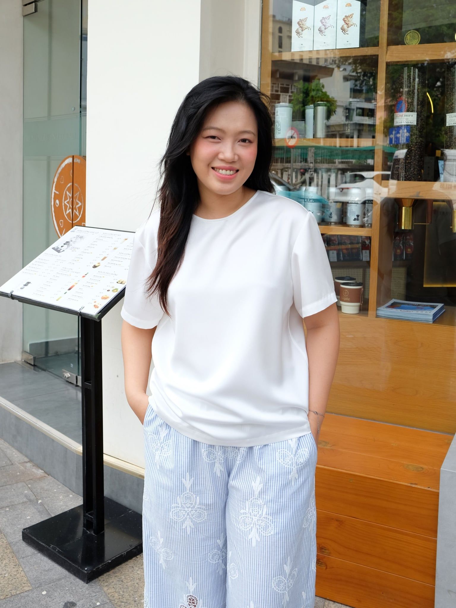  Áo lụa dáng suông | Mauve Silk T-shirt 