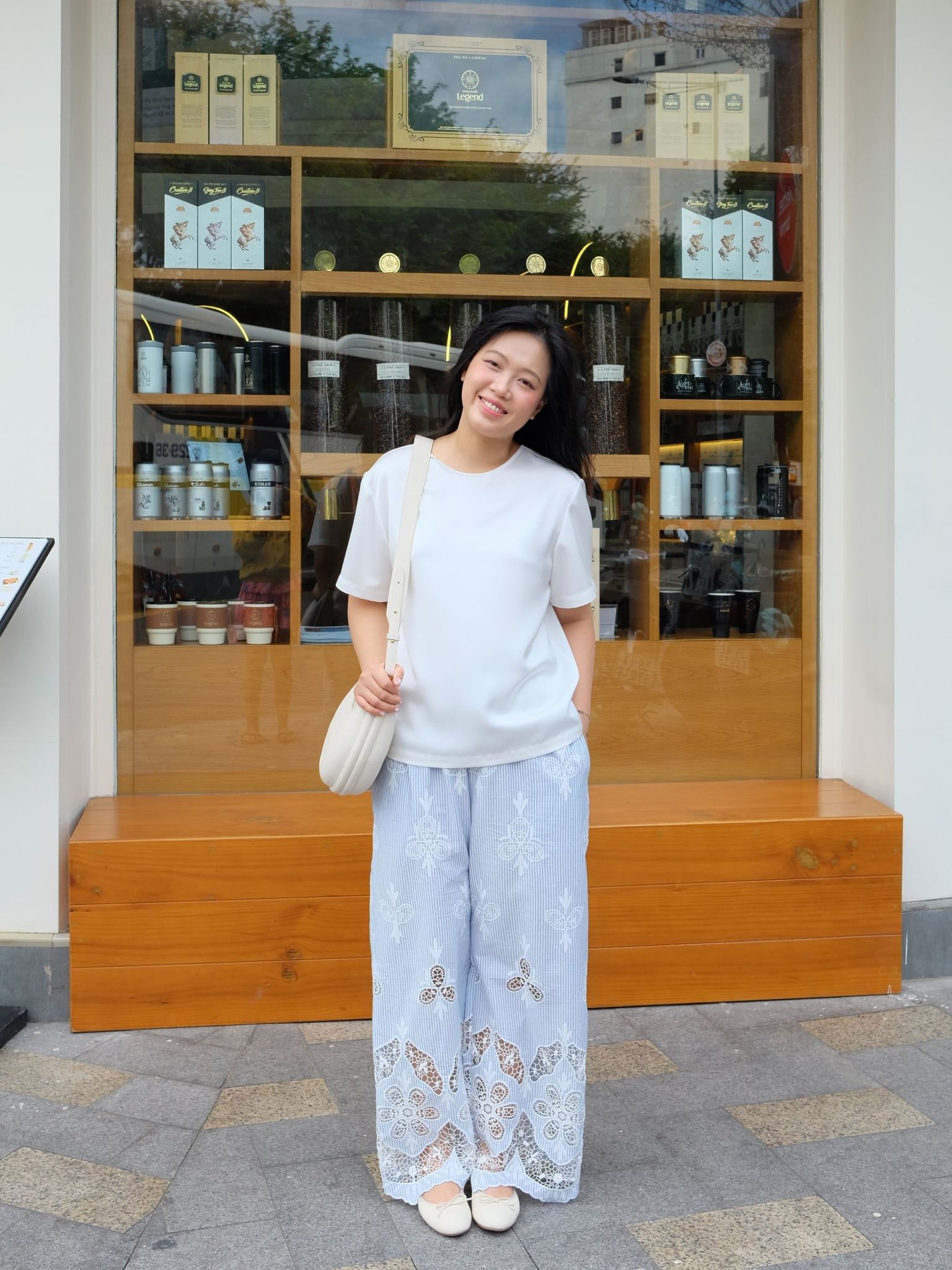  Quần cotton chân ren | Mauve Relax pants (lưng thun ngang rốn) 
