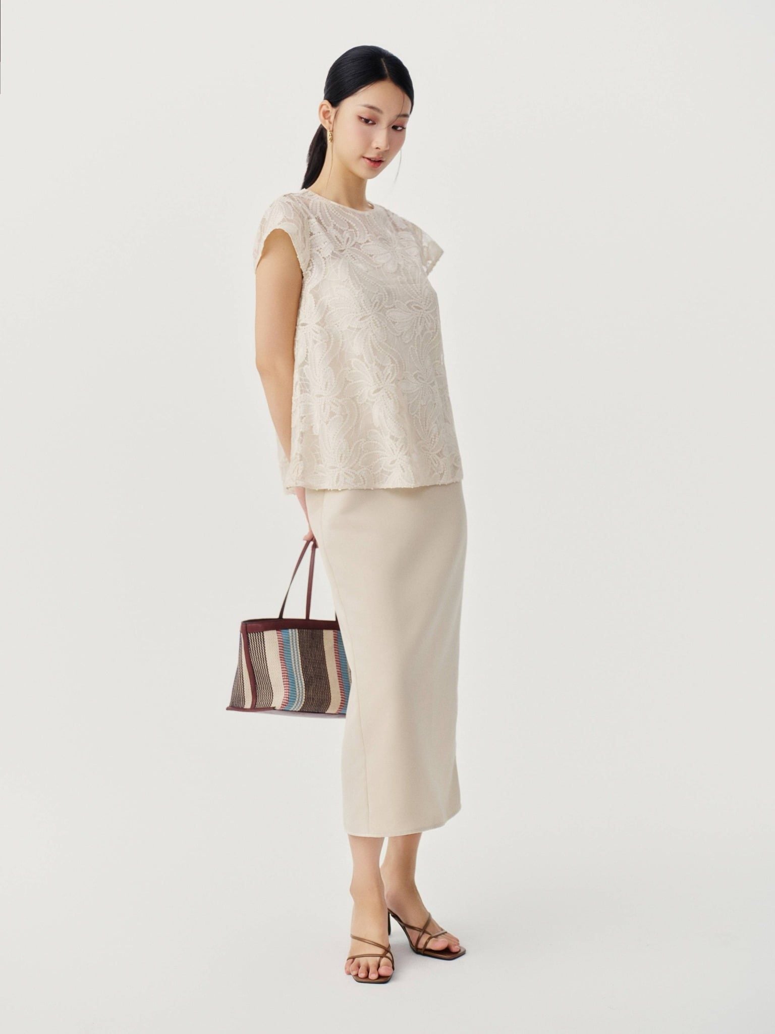  Set đồ dáng bút chì | Mauve Ivory set 