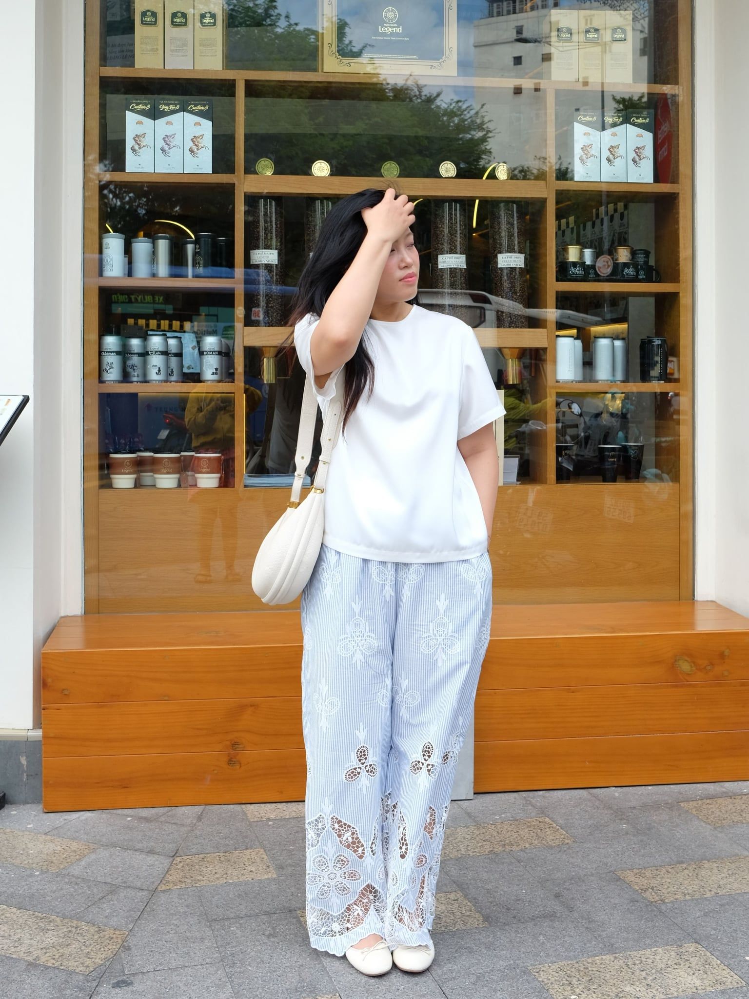  Quần cotton chân ren | Mauve Relax pants (lưng thun ngang rốn) 