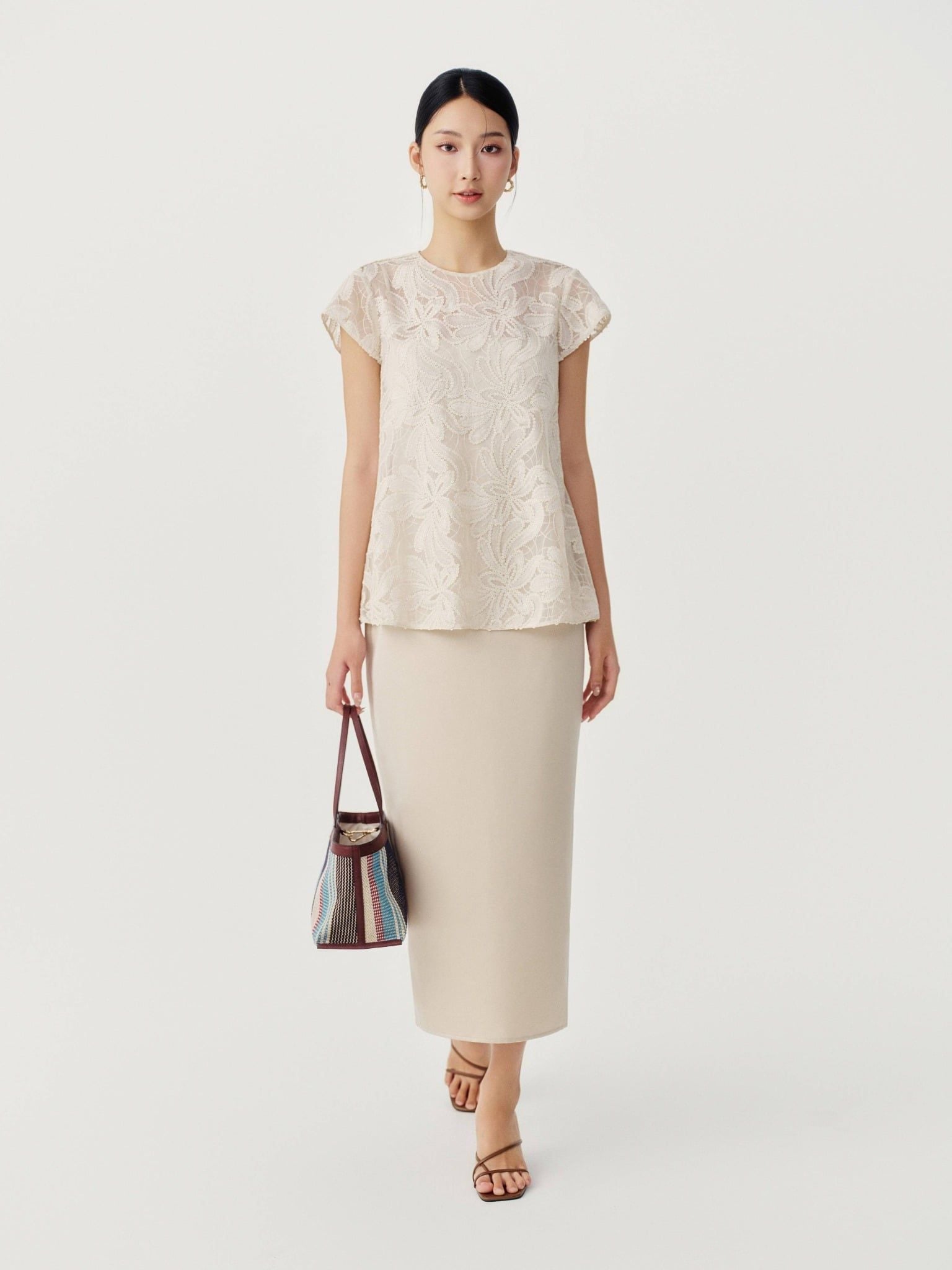  Set đồ dáng bút chì | Mauve Ivory set 