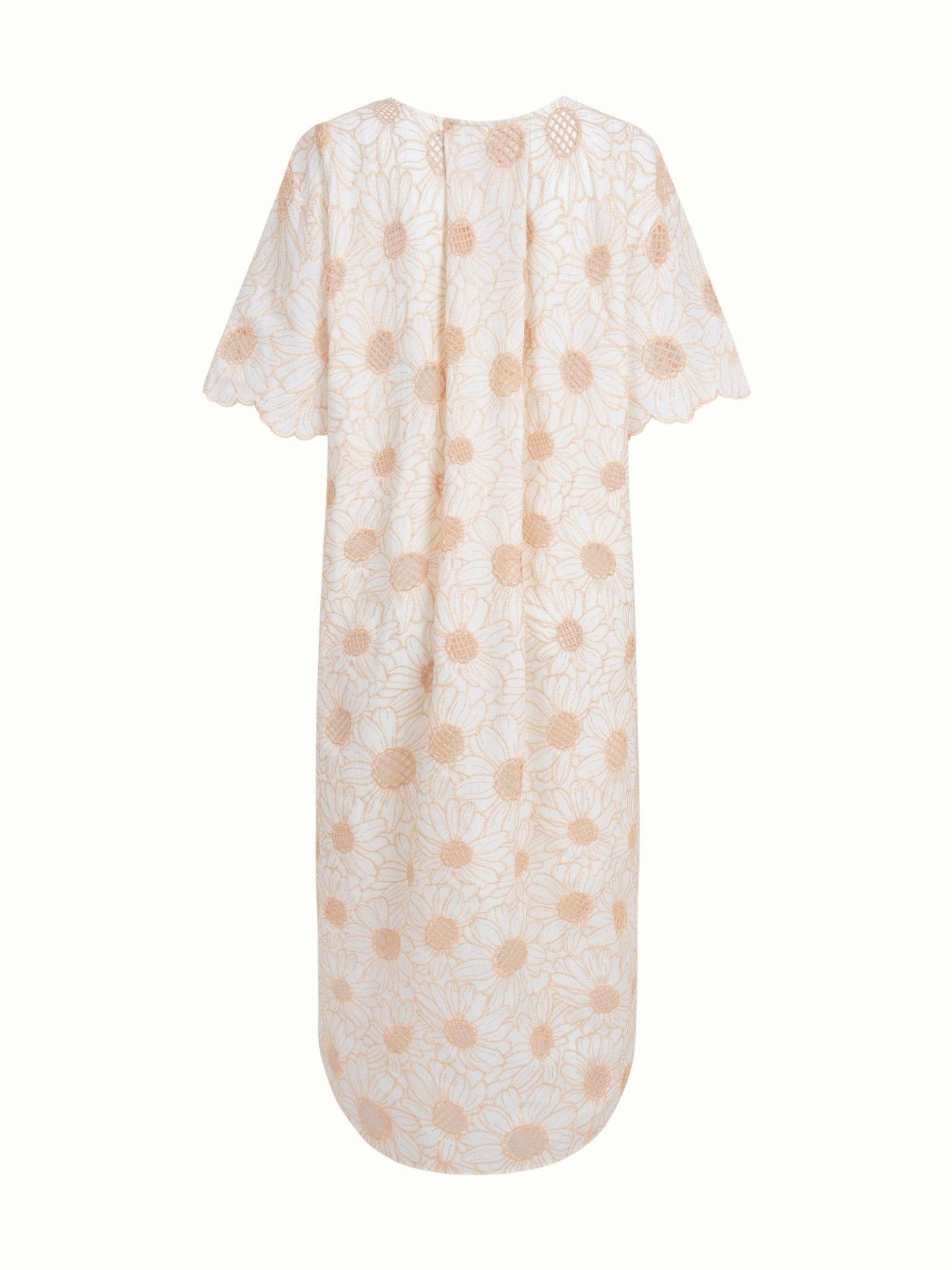  Đầm cotton thêu Mauve V neck dress 