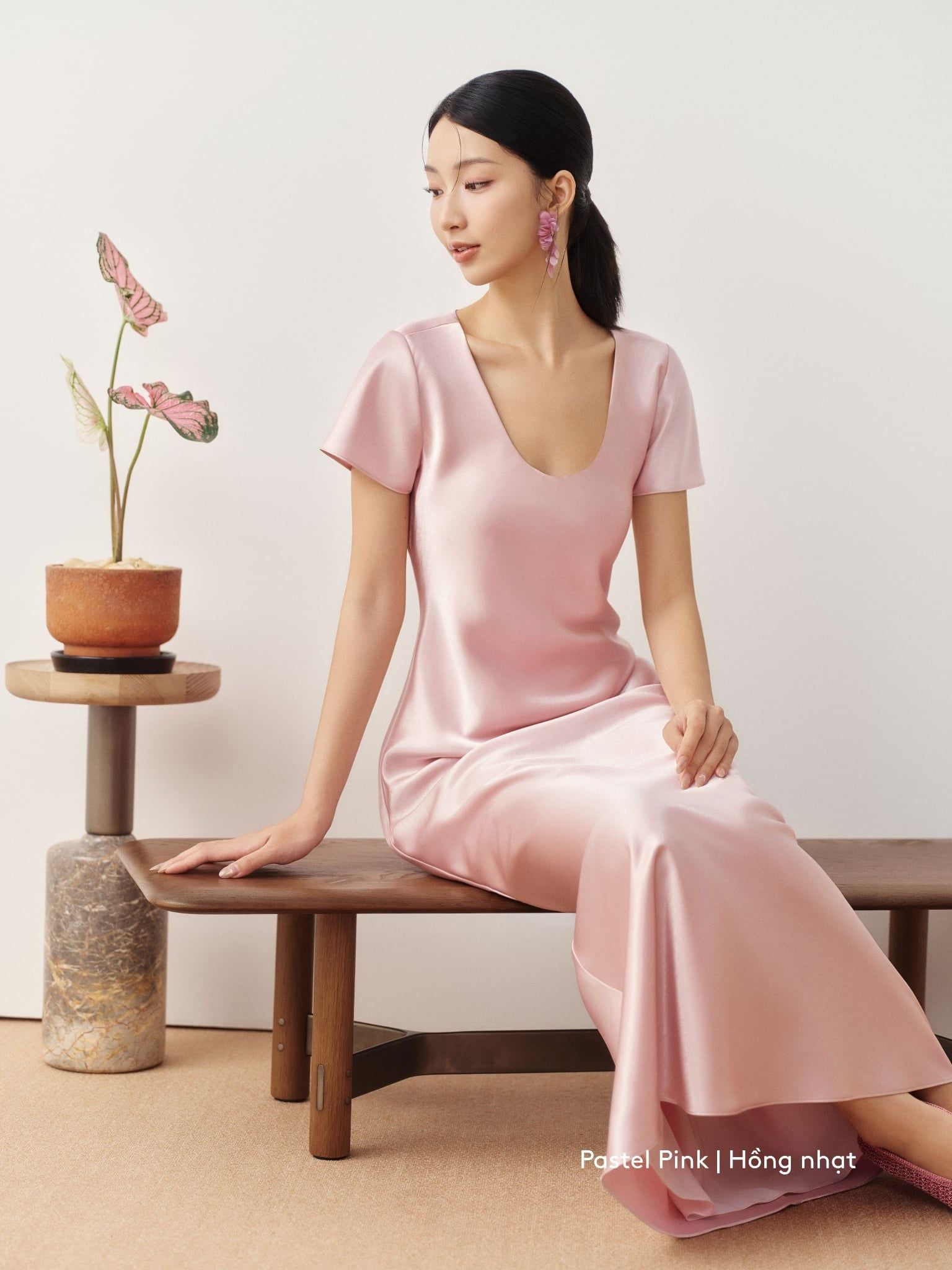  Đầm Uyên Ngư lụa 2 lớp | Mauve Mermaid Silk dress 