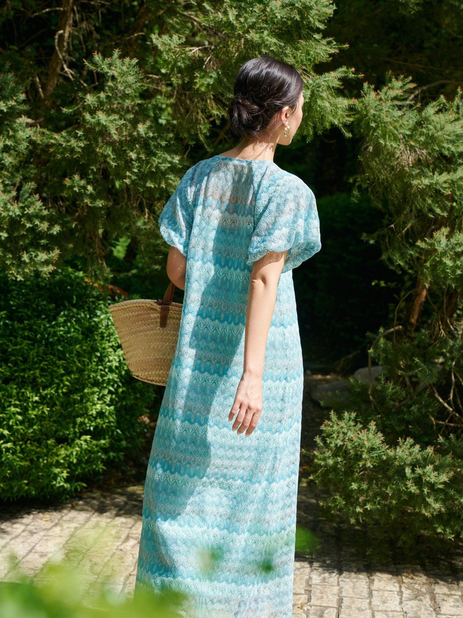  Đầm maxi ren tay bí | Mauve Lace dress 
