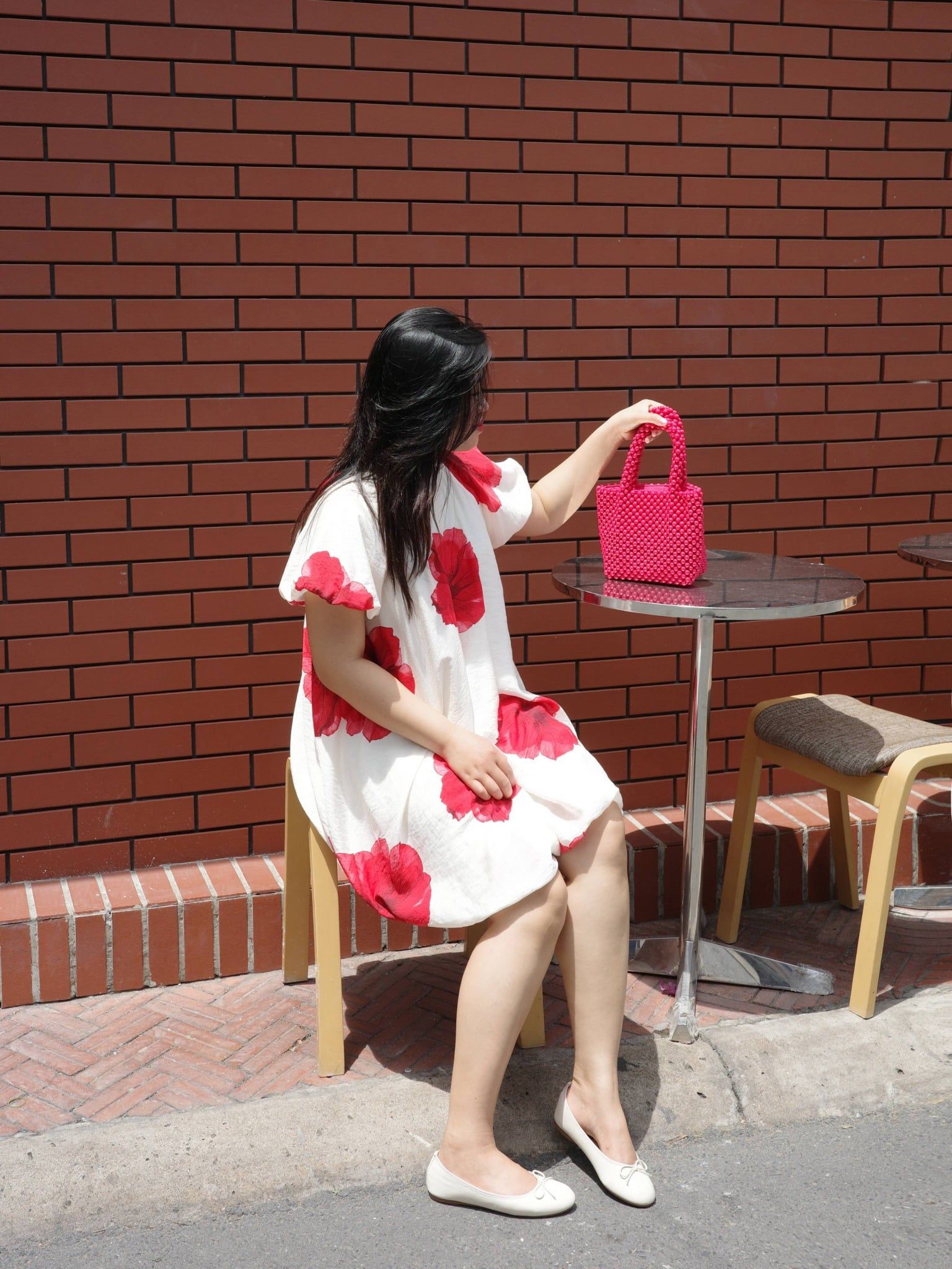  Đầm hoa dáng bí | Mauve Hibicus dress 