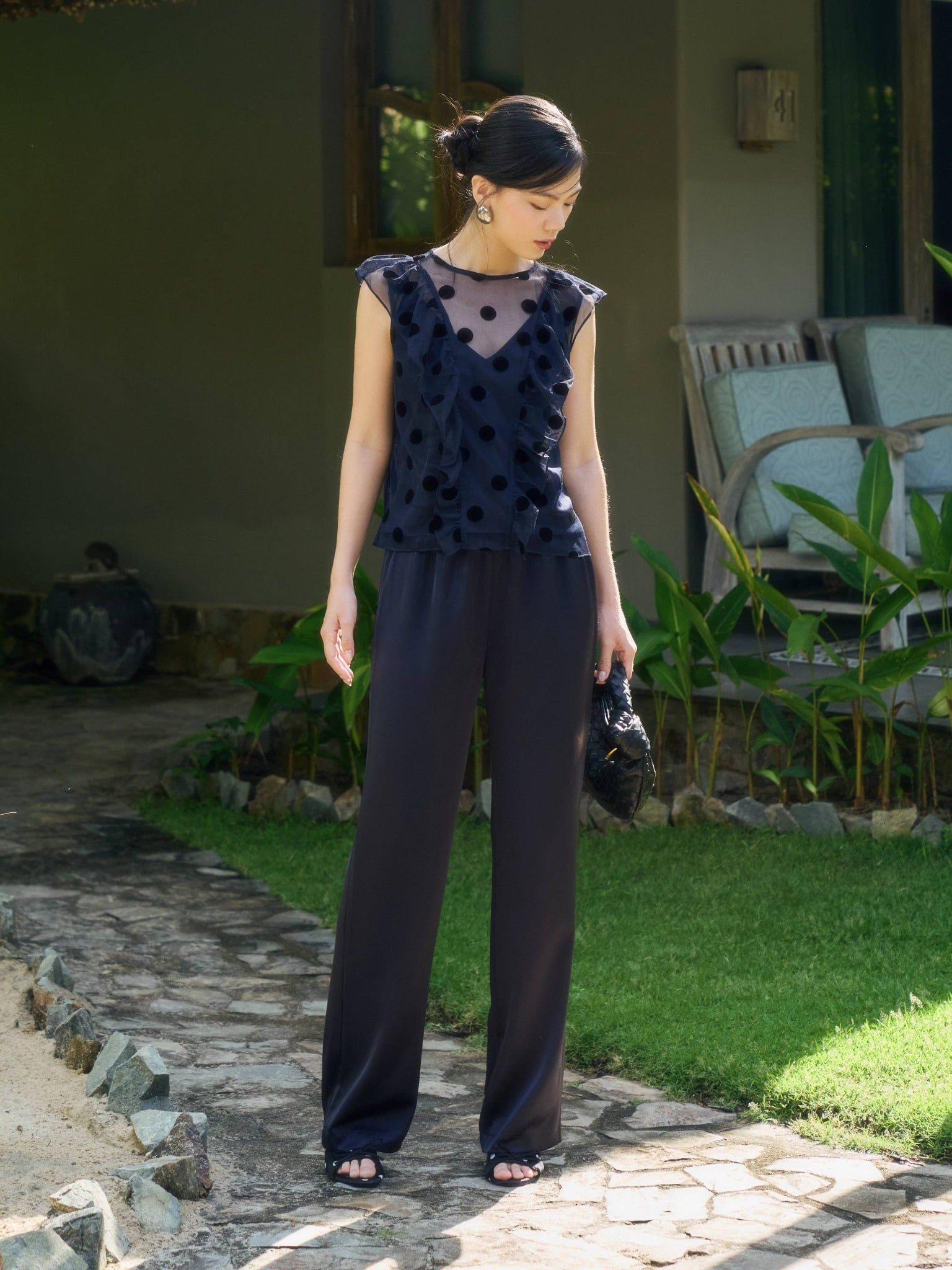  Quần lụa 2 lớp ống suông | Mauve Silk pants 