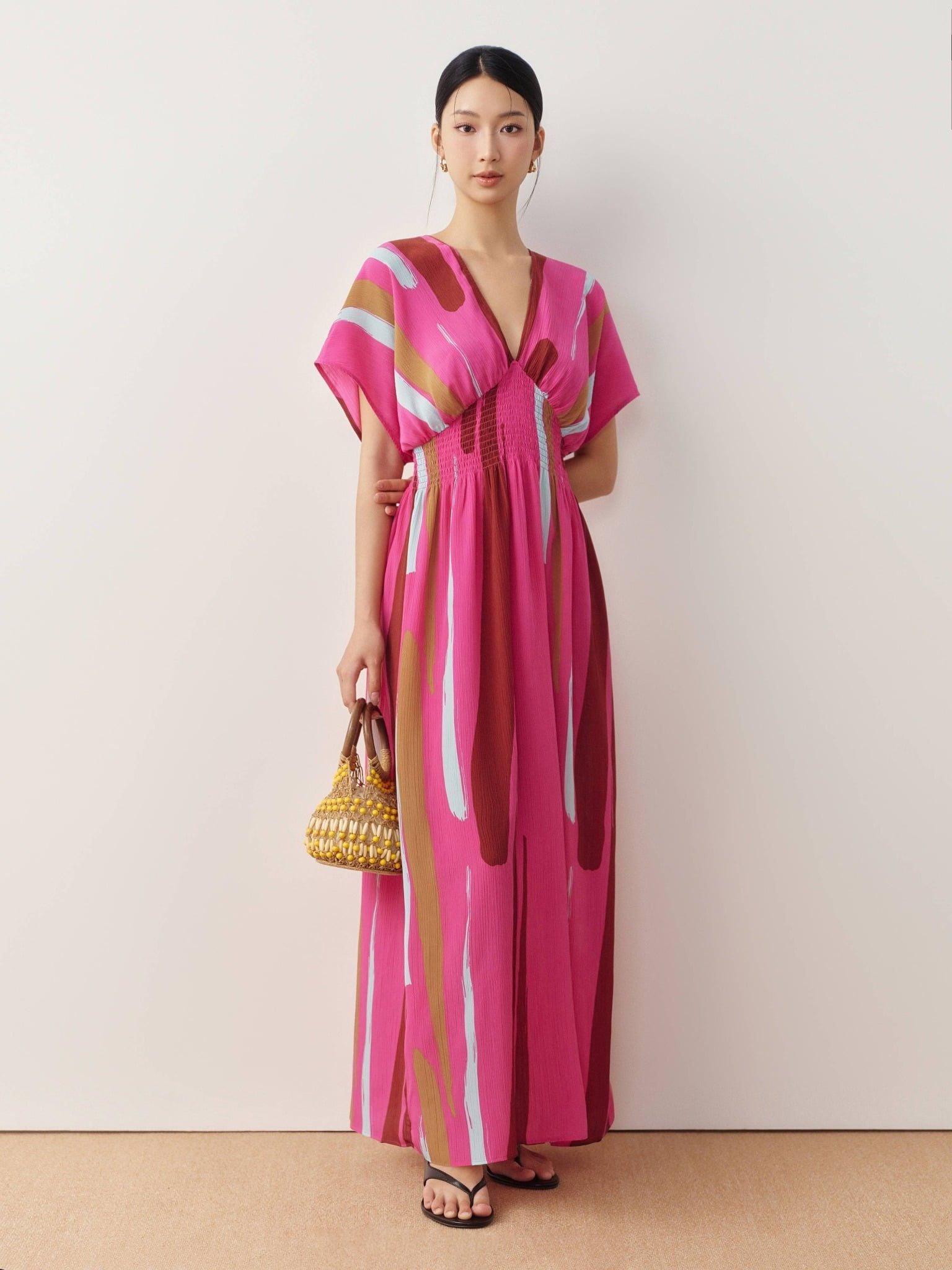  Đầm maxi hoạ tiết | Mauve Flowy maxi dress 