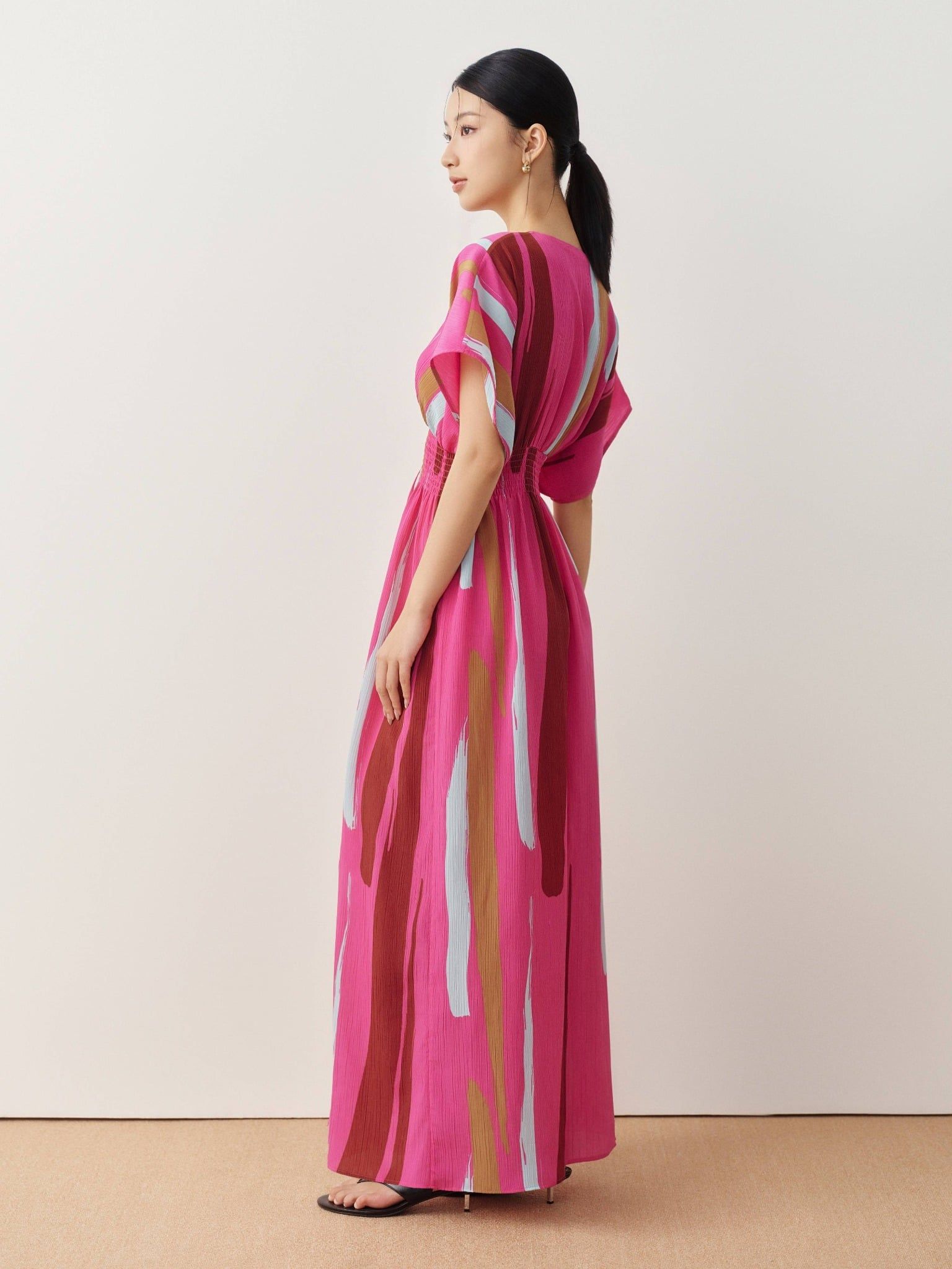  Đầm maxi hoạ tiết | Mauve Flowy maxi dress 