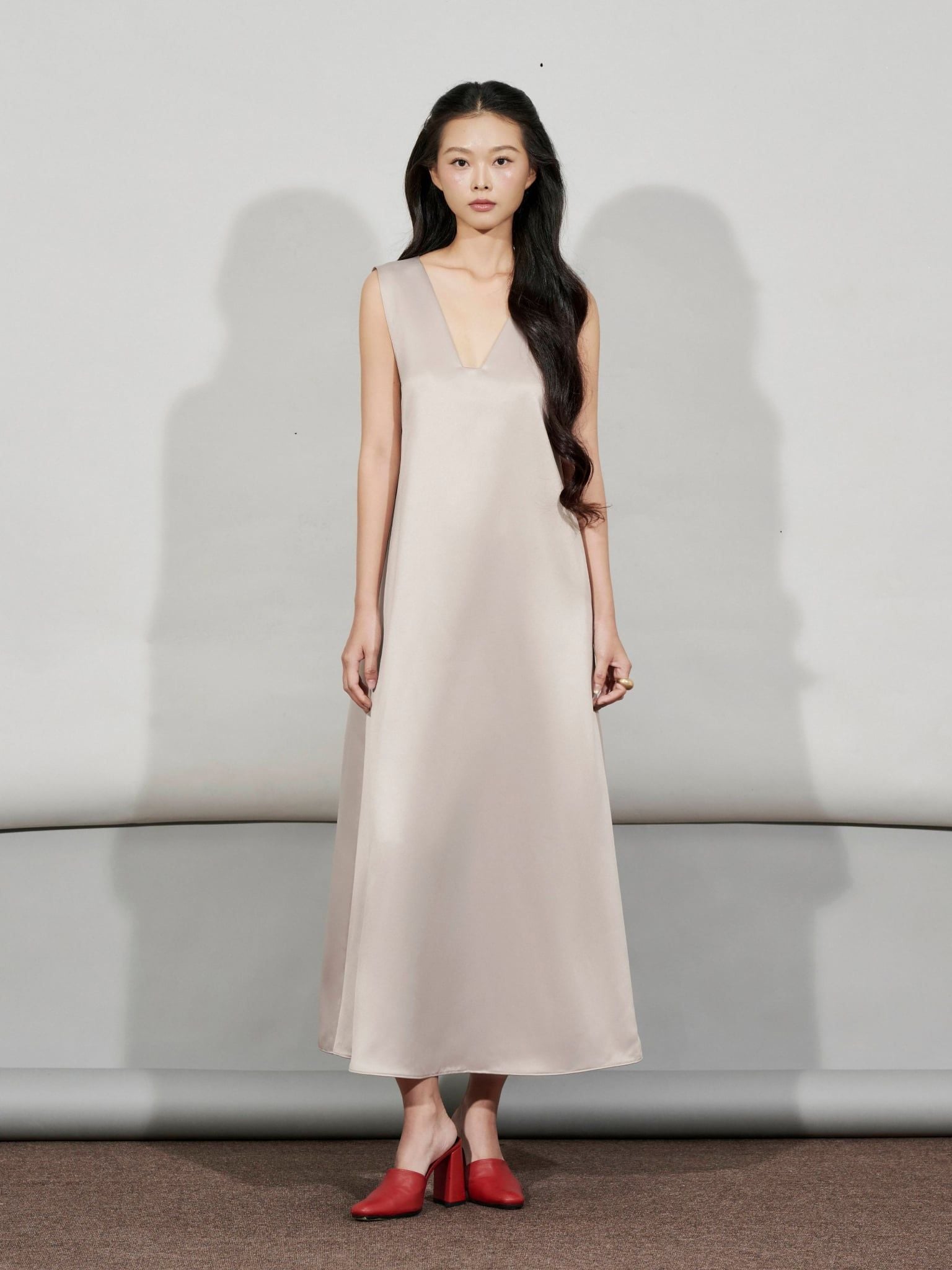  Đầm cổ tim cách điệu | Mauve Luxe dress 