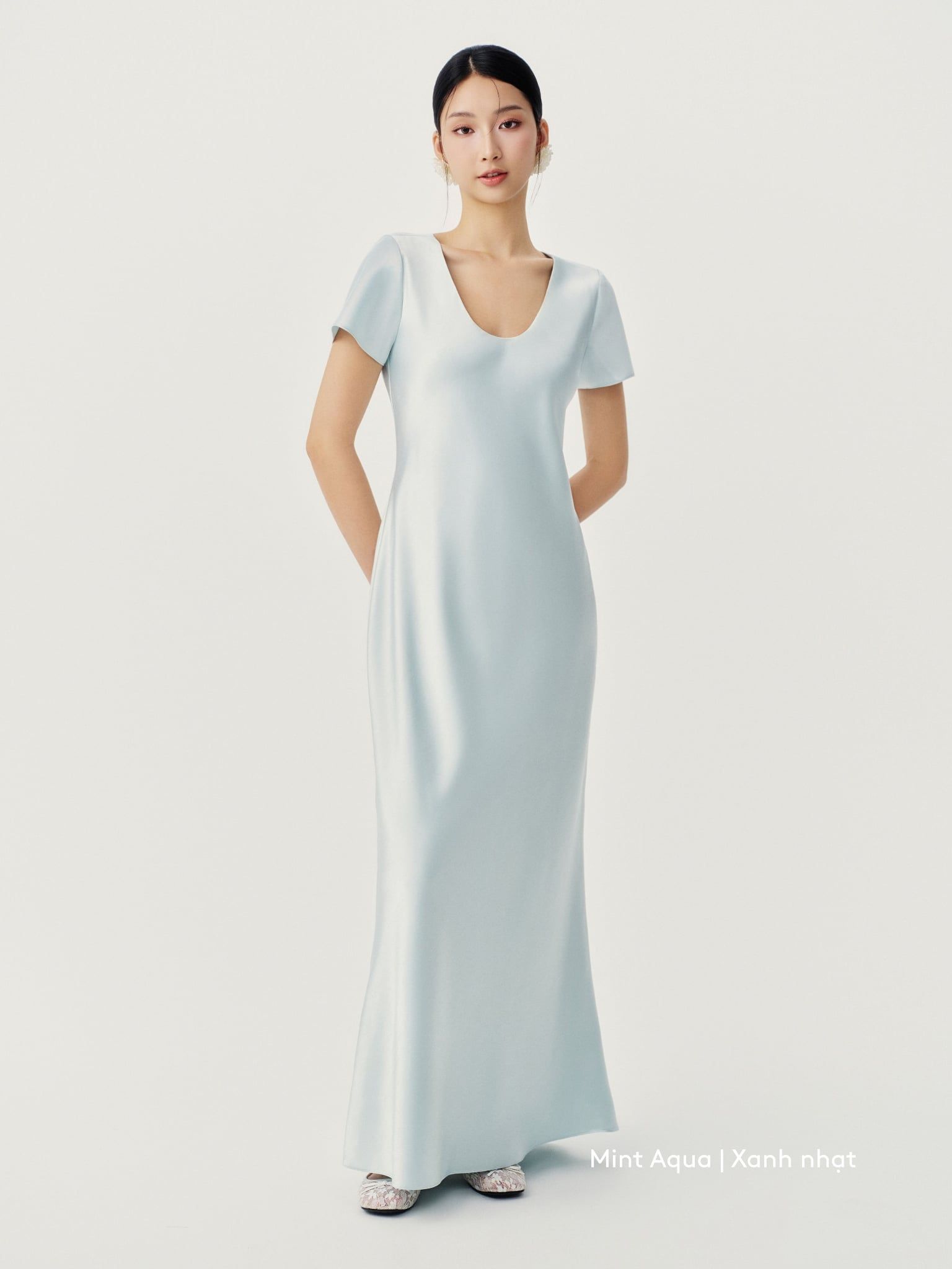  Đầm Uyên Ngư lụa 2 lớp | Mauve Mermaid Silk dress 