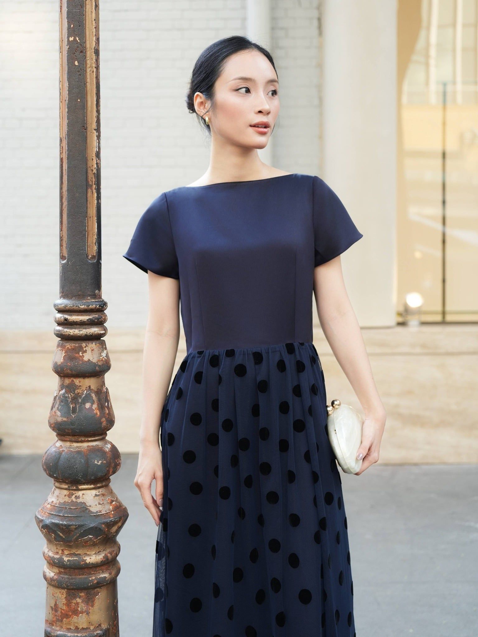  Đầm maxi tùng lưới | Mauve PolkaDot Tulle dress 