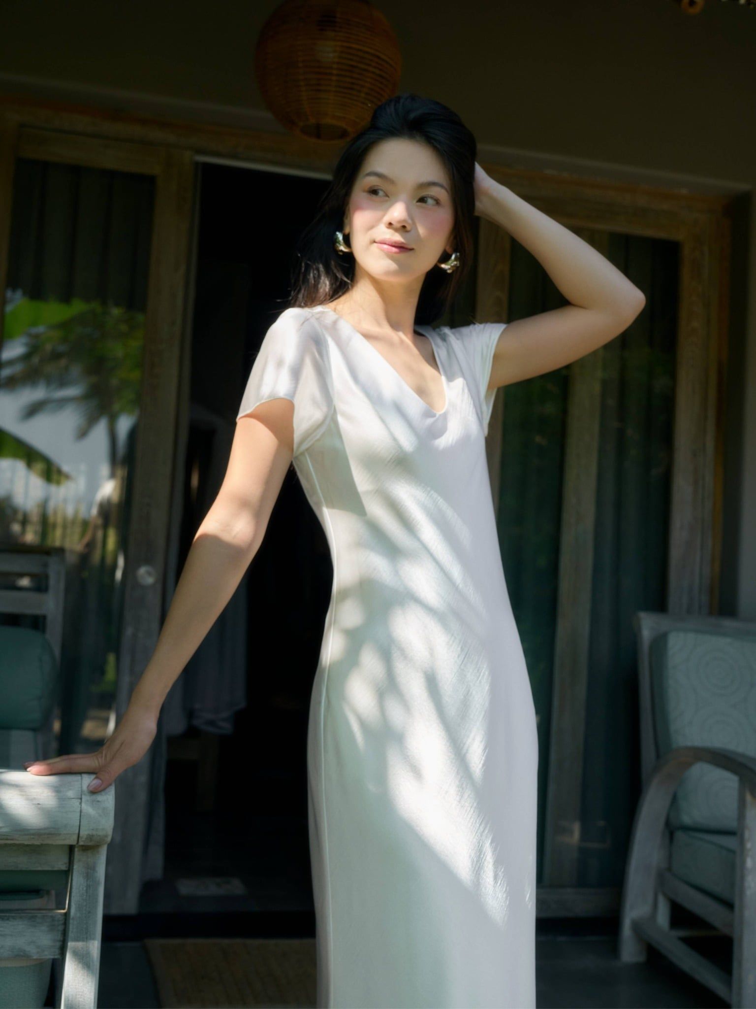  Đầm lụa đuôi cá | Mauve Mermaid Silk dress 