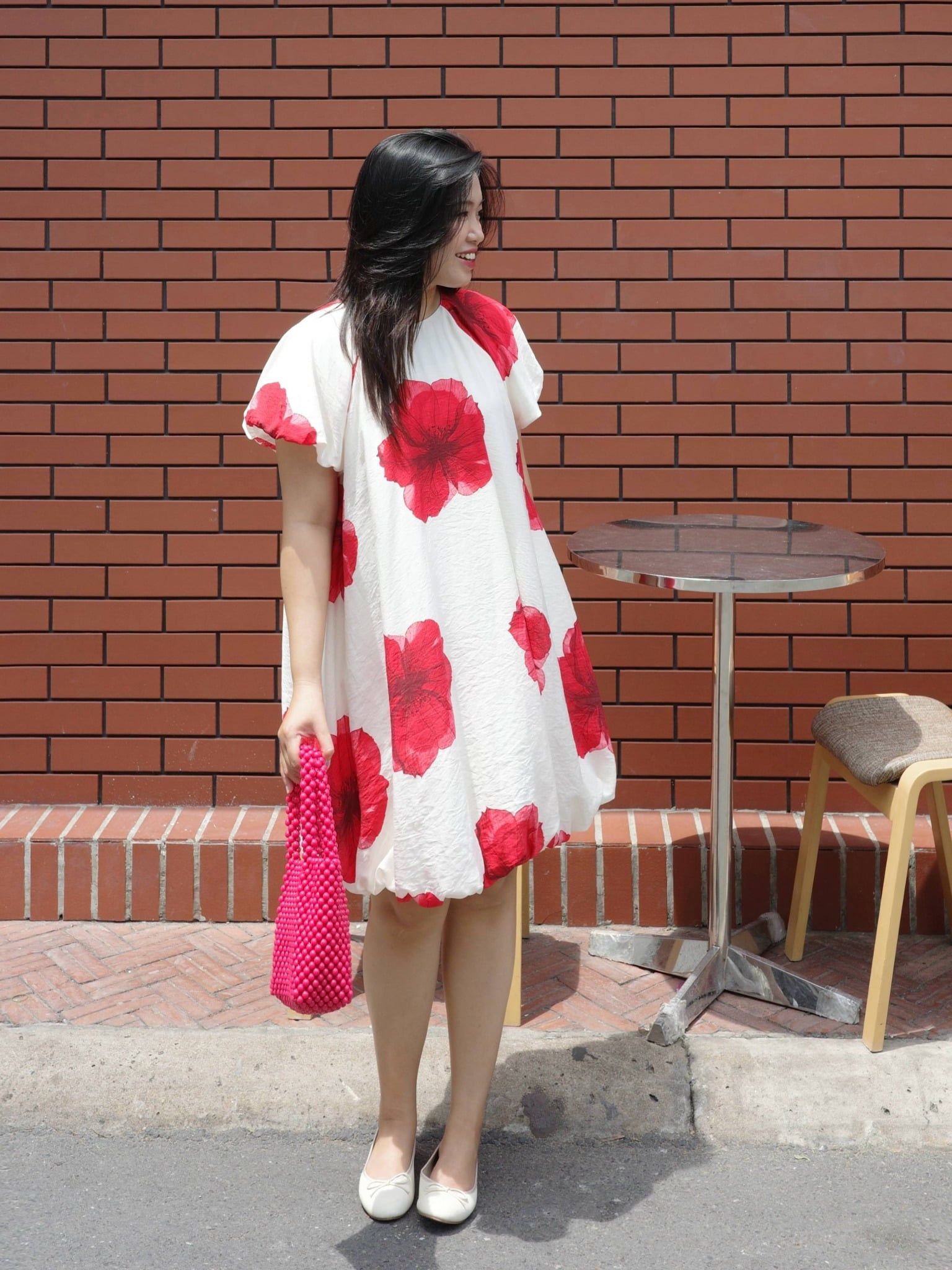  Đầm hoa dáng bí | Mauve Hibicus dress 