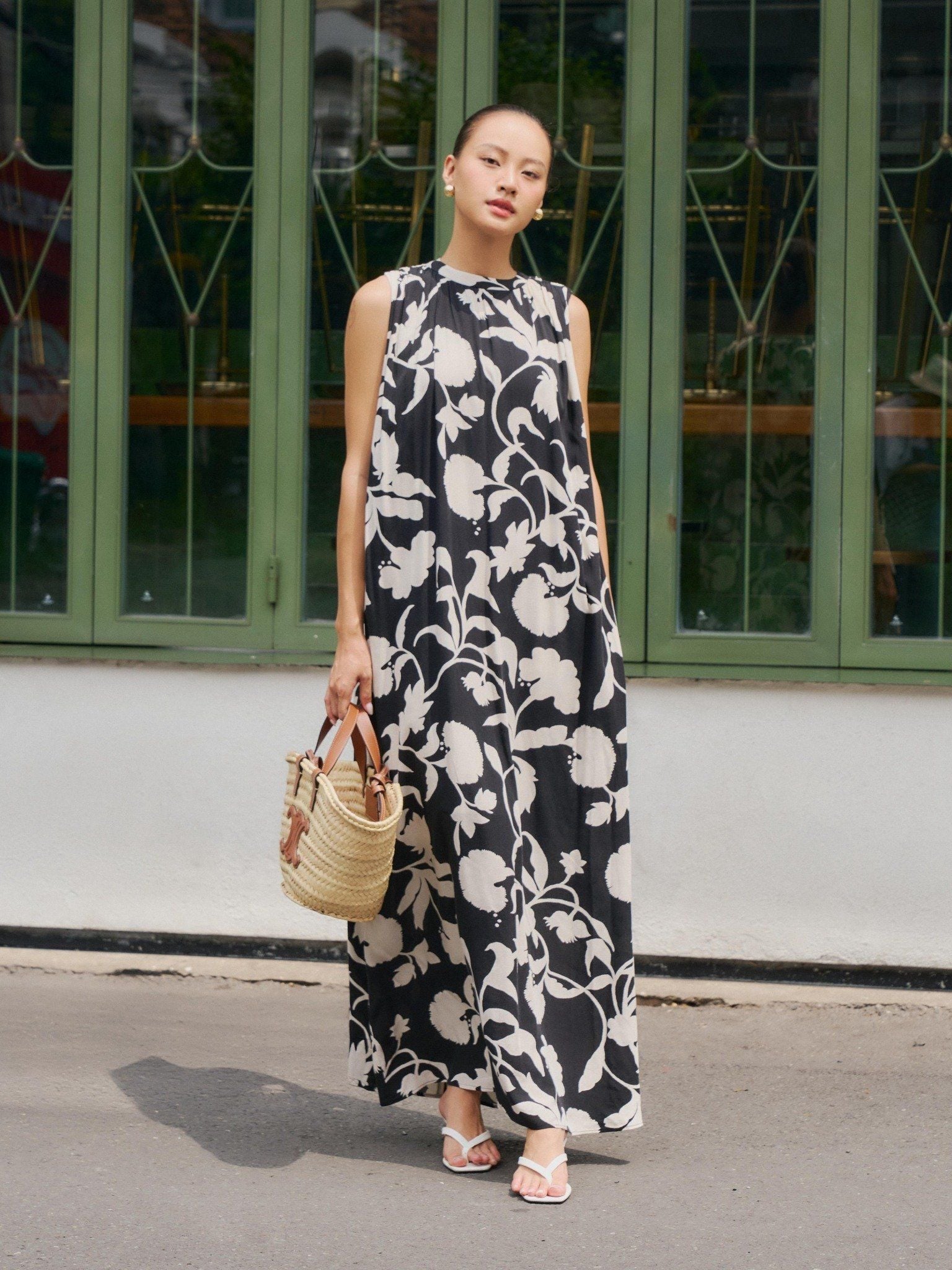  Đầm maxi hoa | Mauve Flower Market dress 