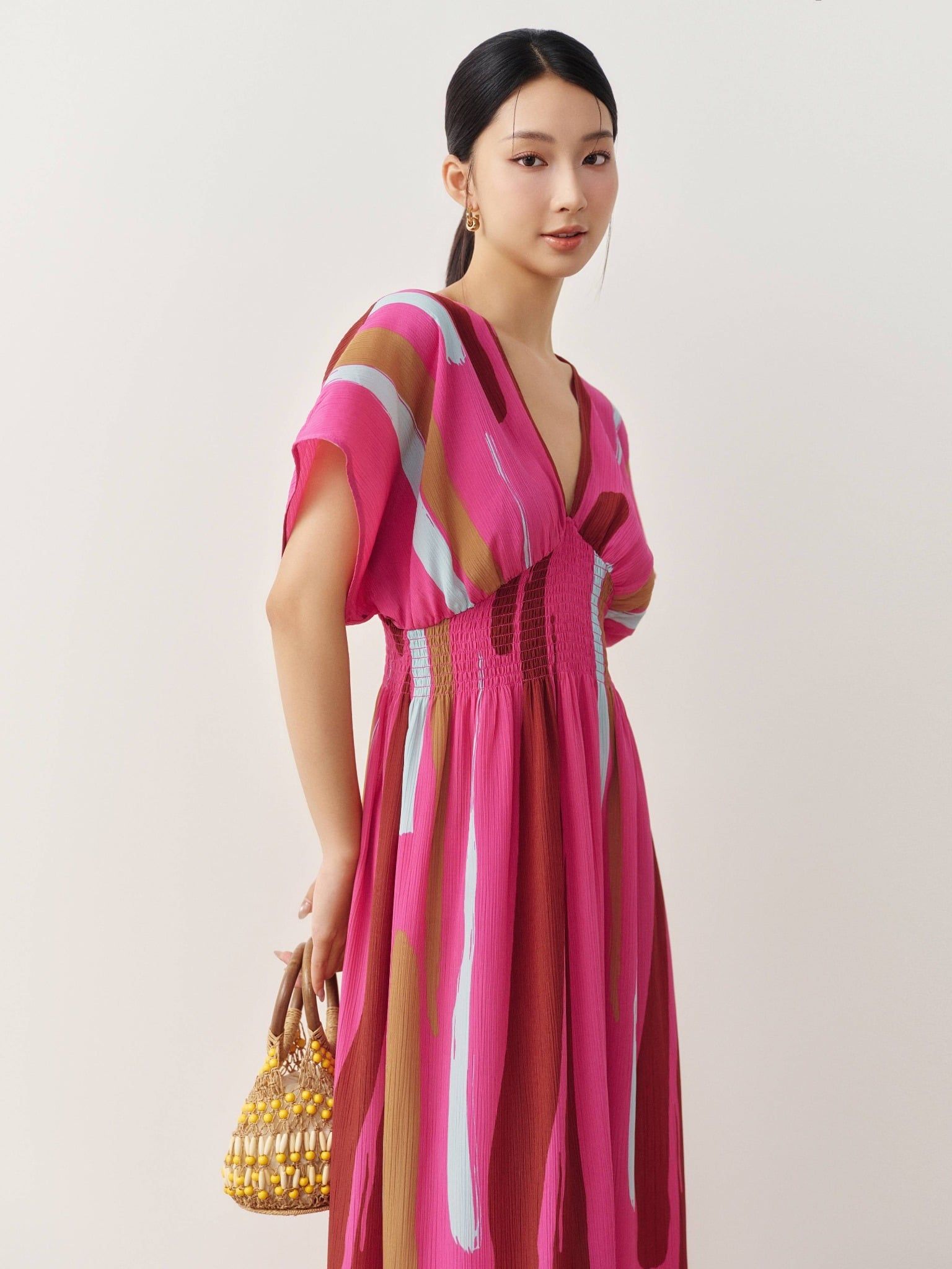  Đầm maxi hoạ tiết | Mauve Flowy maxi dress 