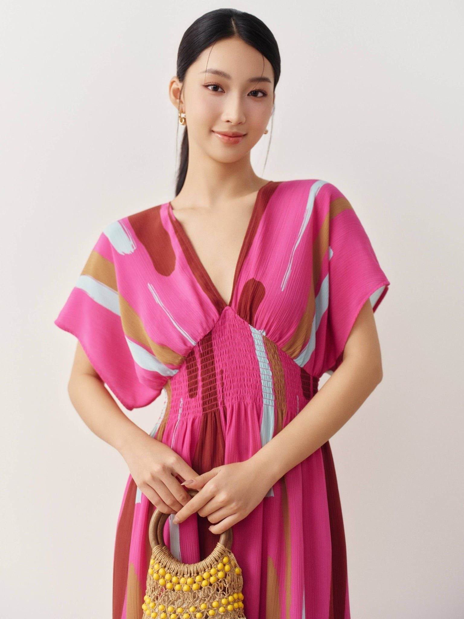  Đầm maxi hoạ tiết | Mauve Flowy maxi dress 