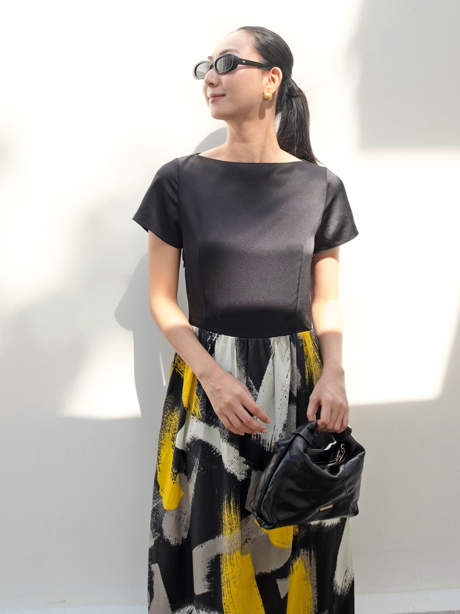  Đầm dài hoạ tiết | Mauve Painted dress 