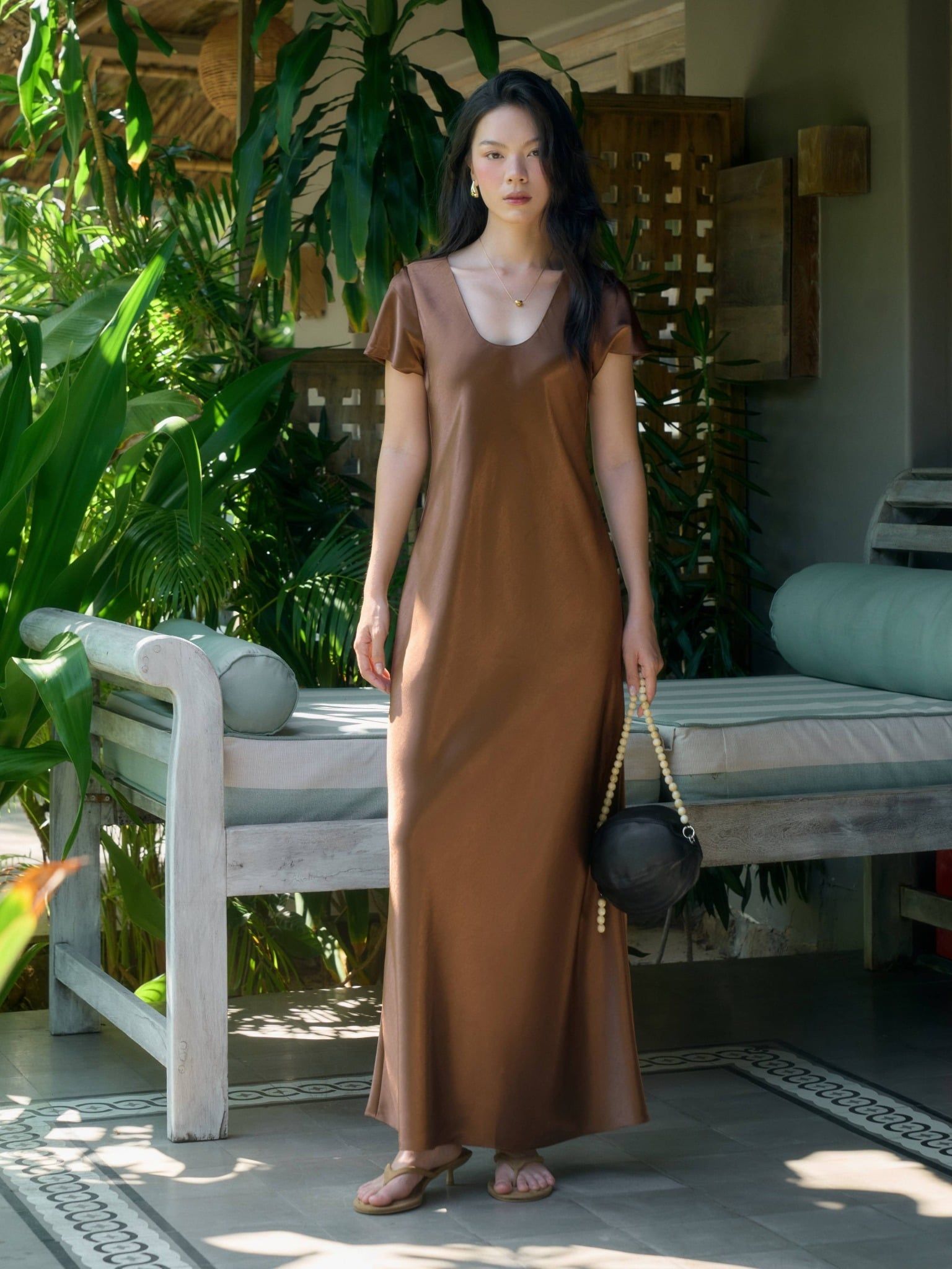  Đầm lụa đuôi cá | Mauve Mermaid Silk dress 
