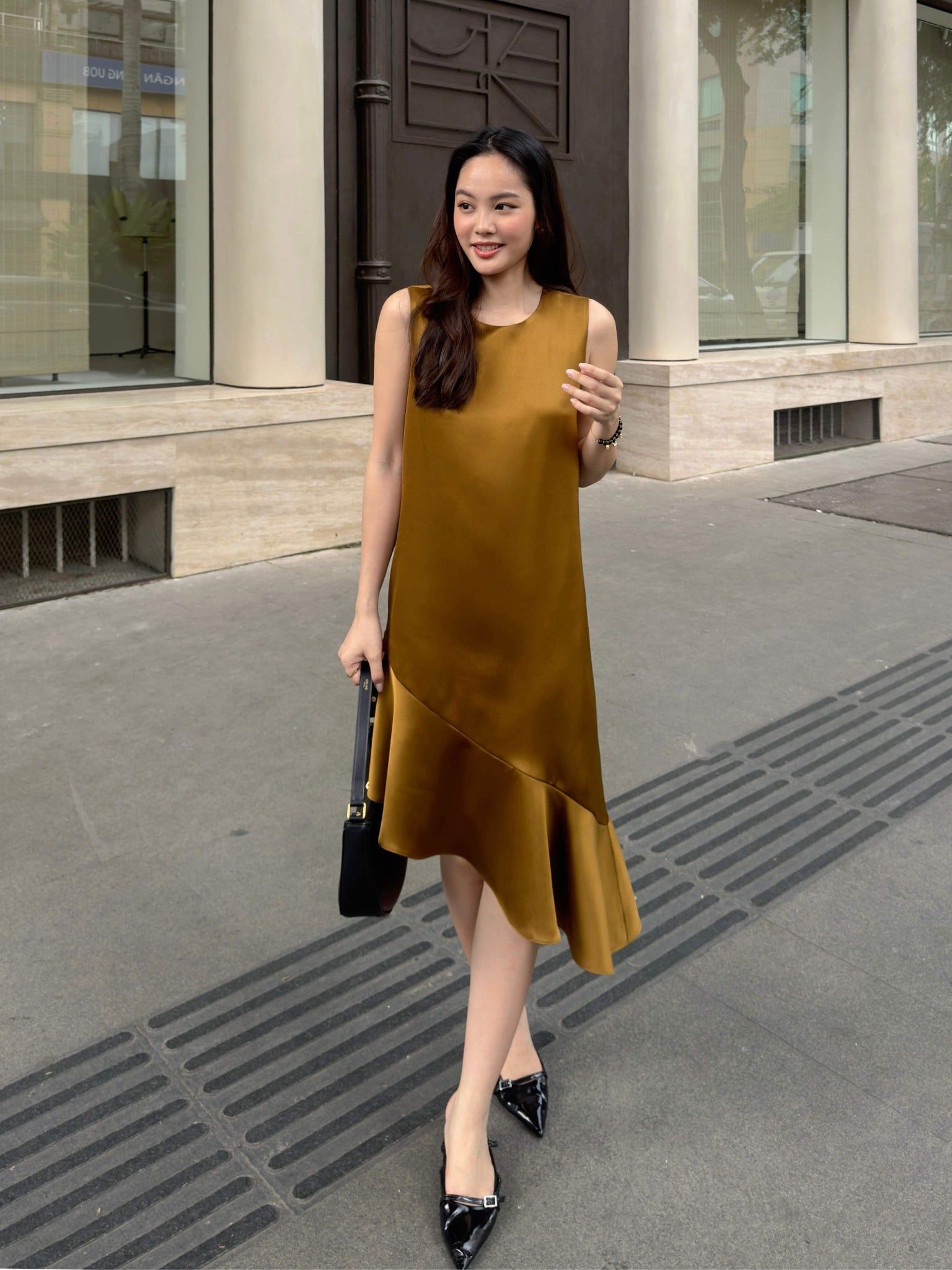  Đầm lụa bèo xéo | Mauve Calla dress 