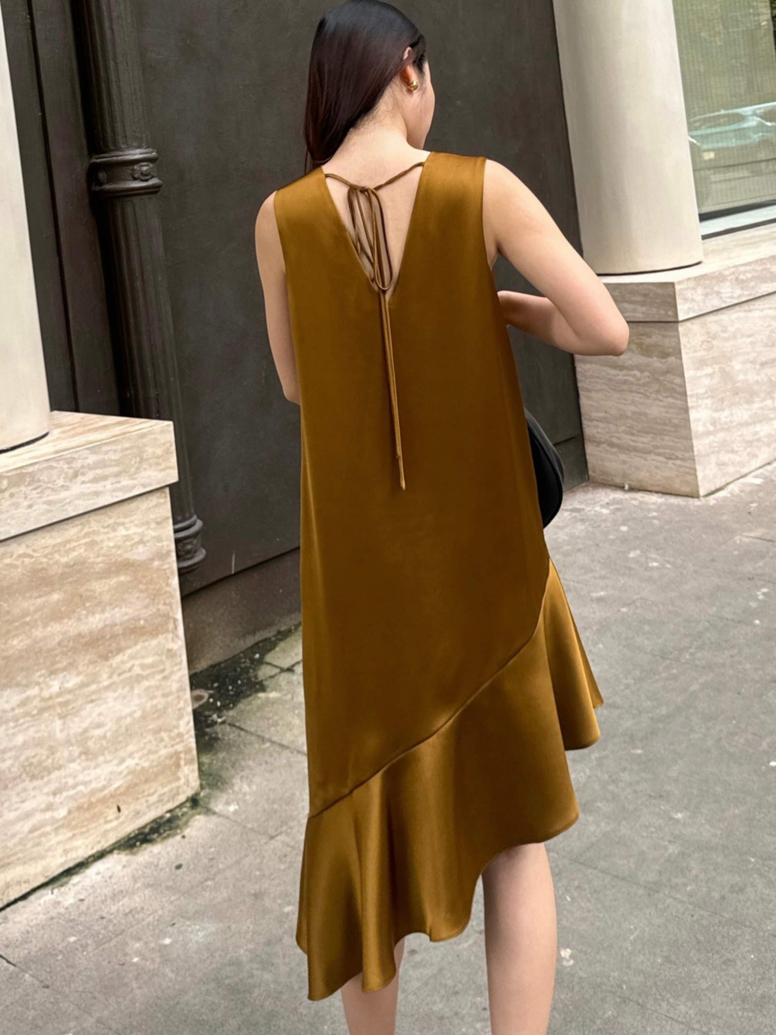  Đầm lụa bèo xéo | Mauve Calla dress 