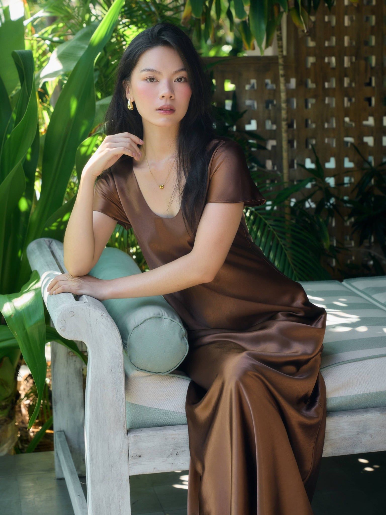  Đầm lụa đuôi cá | Mauve Mermaid Silk dress 