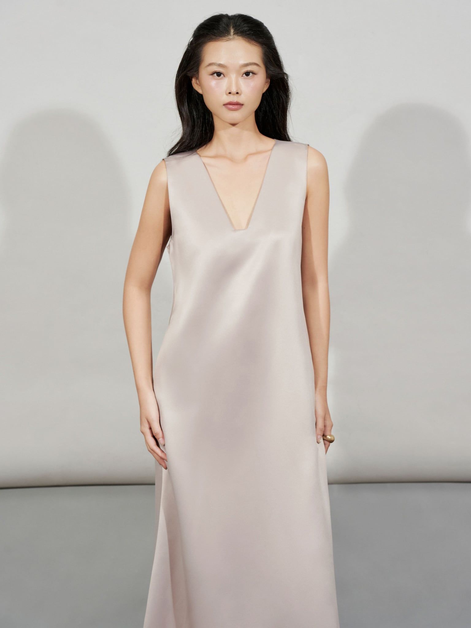  Đầm cổ tim cách điệu | Mauve Luxe dress 