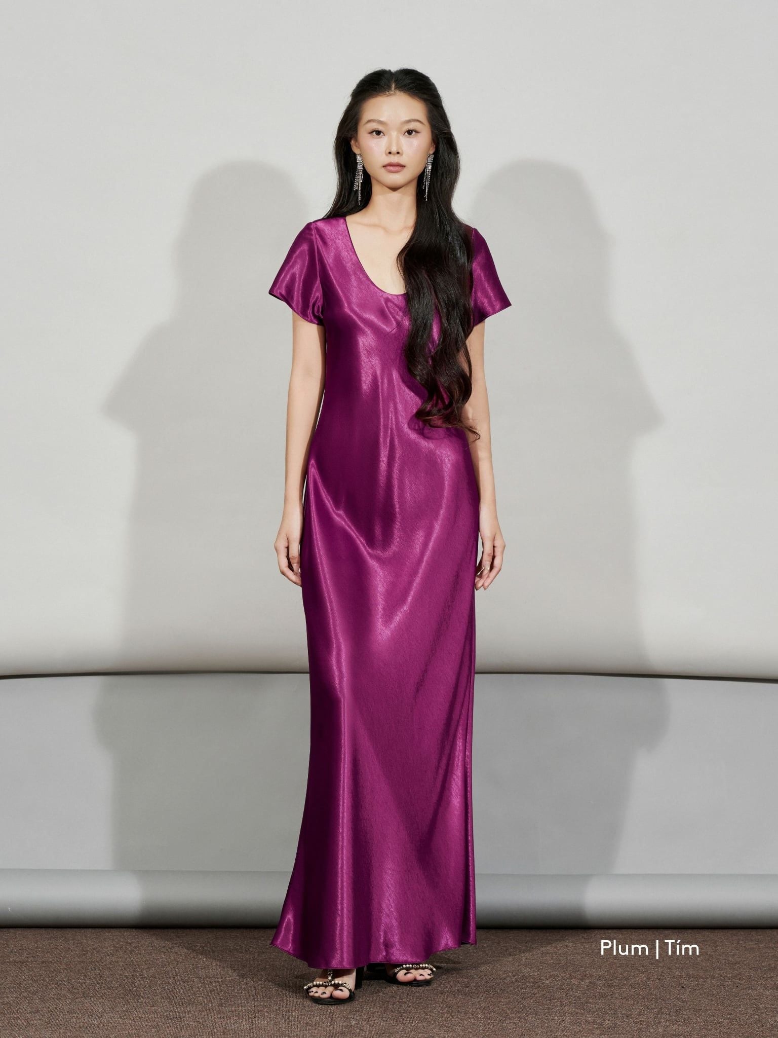  Đầm Uyên Ngư lụa 2 lớp | Mauve Mermaid Silk dress 