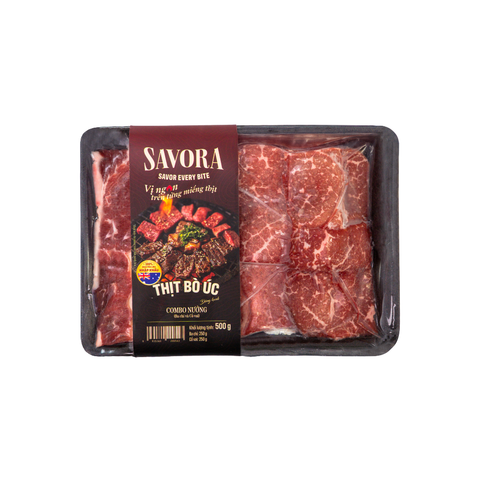  Combo Bò Úc Nướng 500 G (Ba Chỉ & Cổ Vai) 