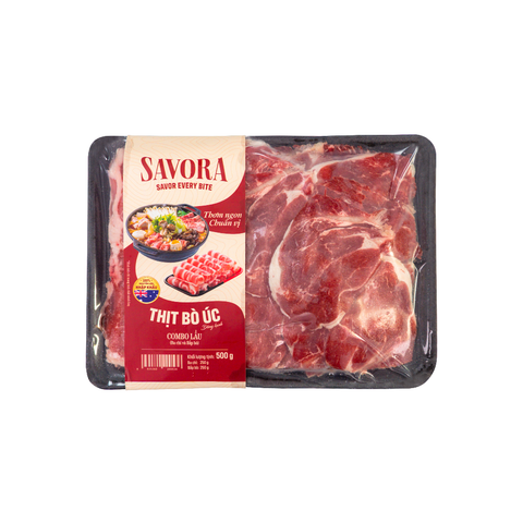  Combo Lẩu Bò Úc 500 G (Ba Chỉ & Bắp Bò) 