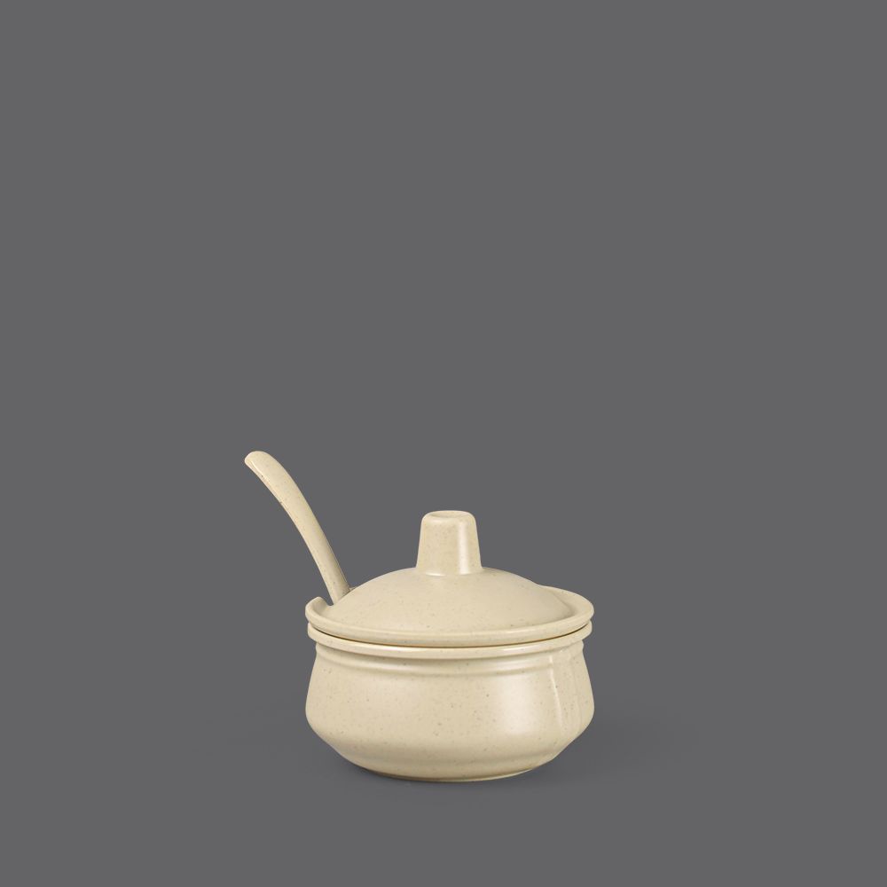 Matte Dried Ingredient Bowl With Lid and Spoon 3.5