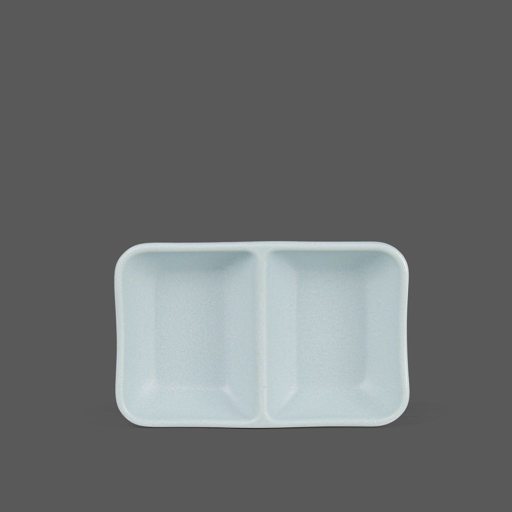 Blurry Matte 2 section sauce dish 5