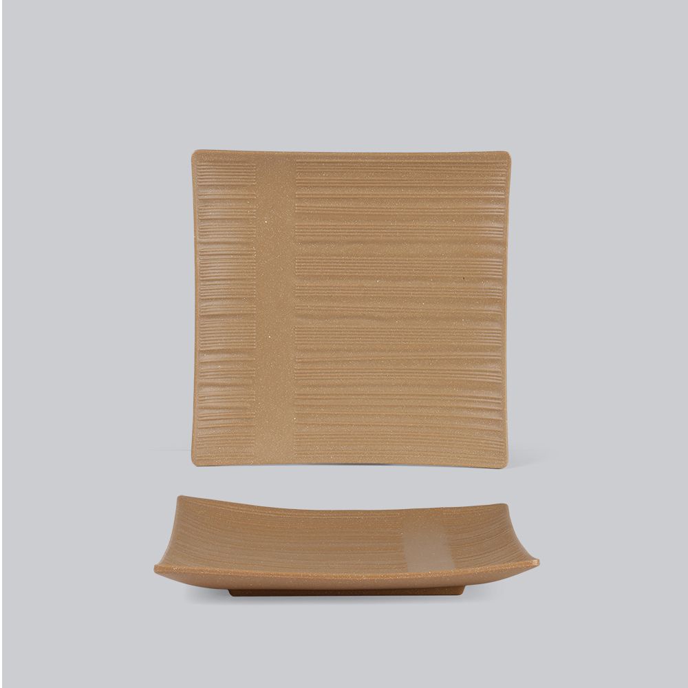 Blurry Matte texture square plate 8.5
