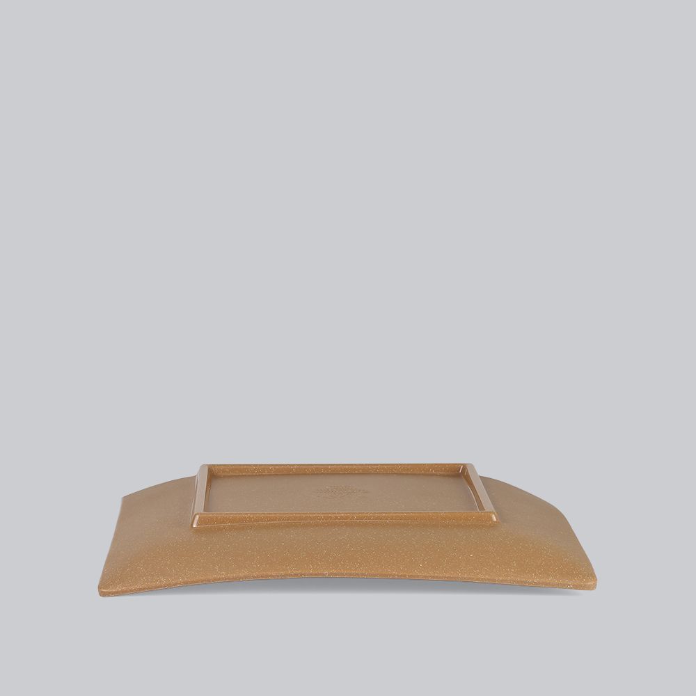 Blurry Matte texture square plate 9.4