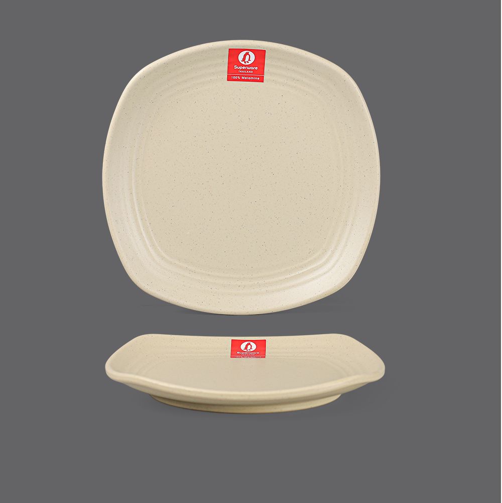 Matte square rounded edge plate 7.5