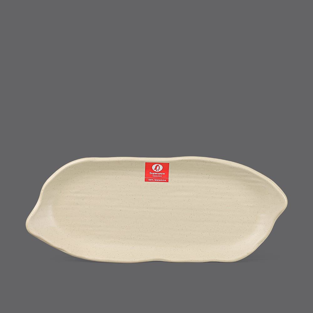 Dĩa Oval Cách Điệu Nhám 14.5