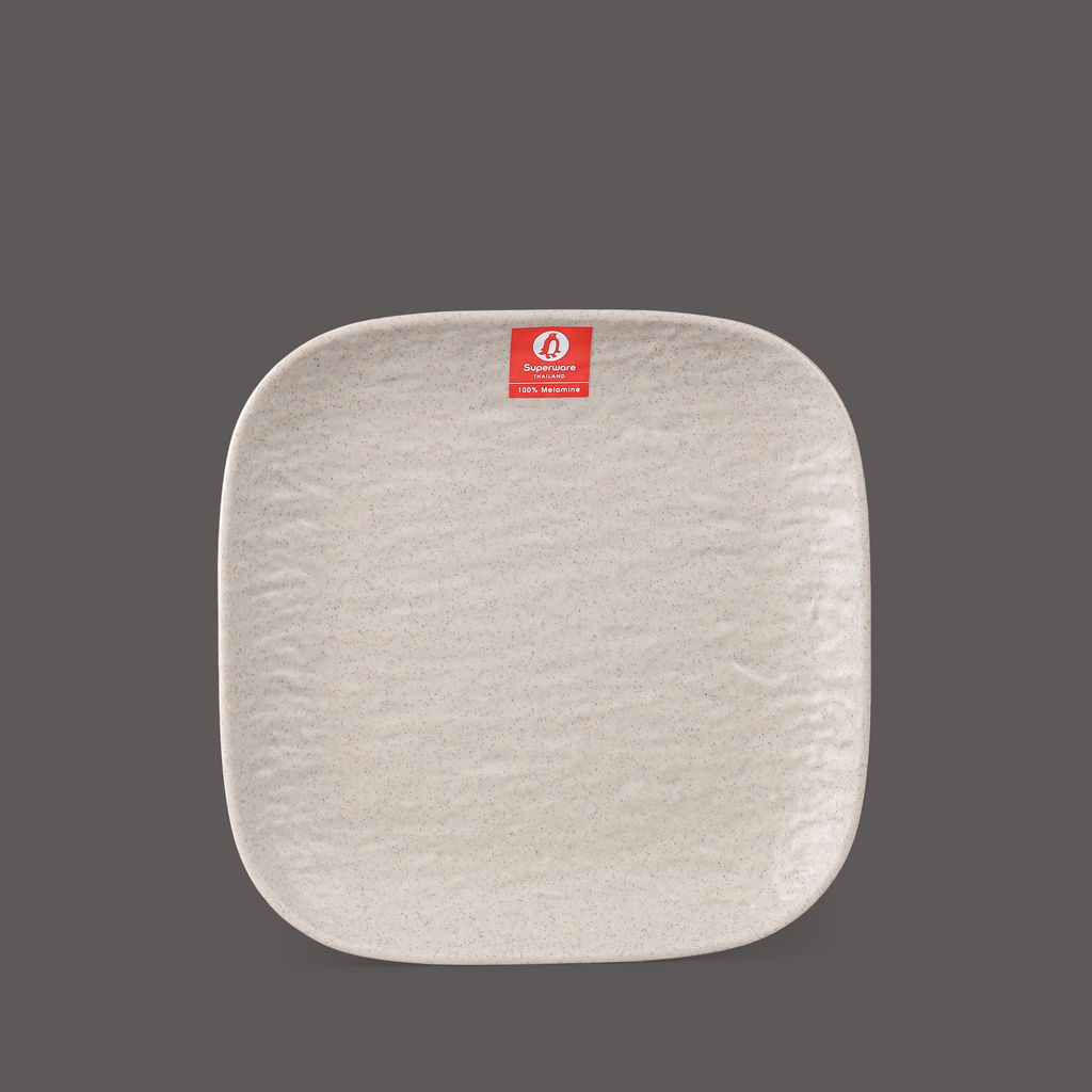 Dĩa Vuông Nhám Vân Đá 8