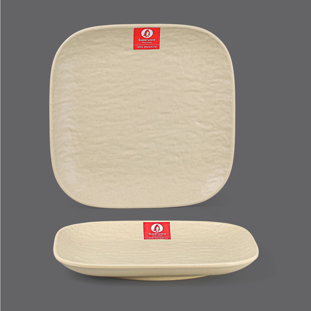 Dĩa Vuông Nhám Vân Đá 10