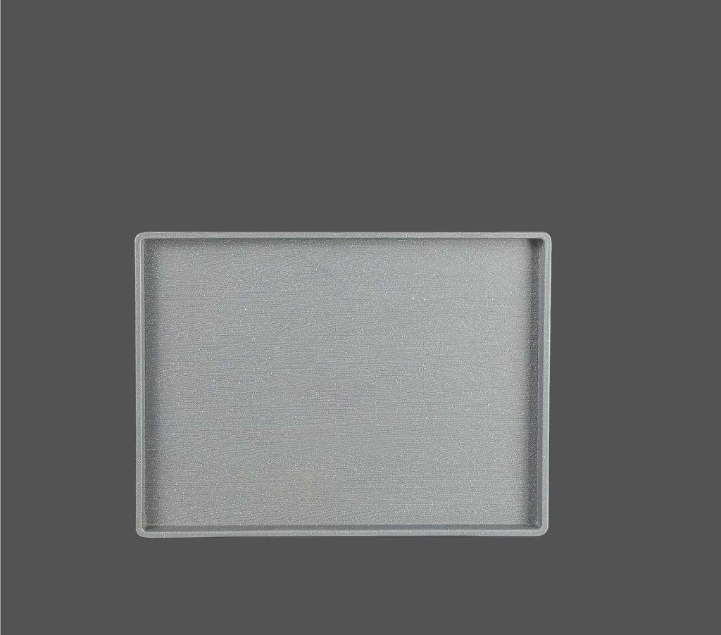 Wood texture rectangle blurry matte tray 9.6
