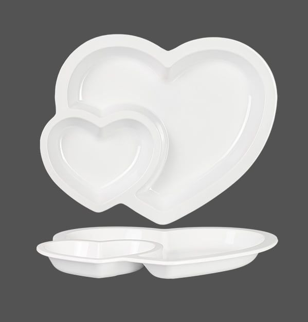 2-section heart tray 11