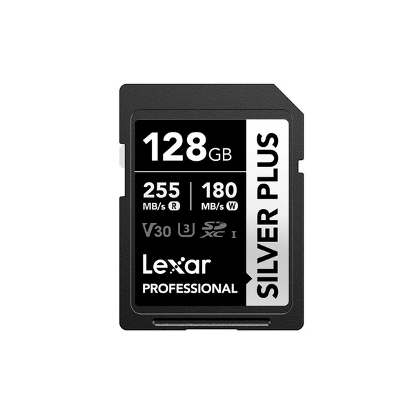  Thẻ nhớ Lexar SD128GB Professional SILVER PLUS UHS-I SDXC Card R255Mb, W180Mb, V30 - Chính hãng 